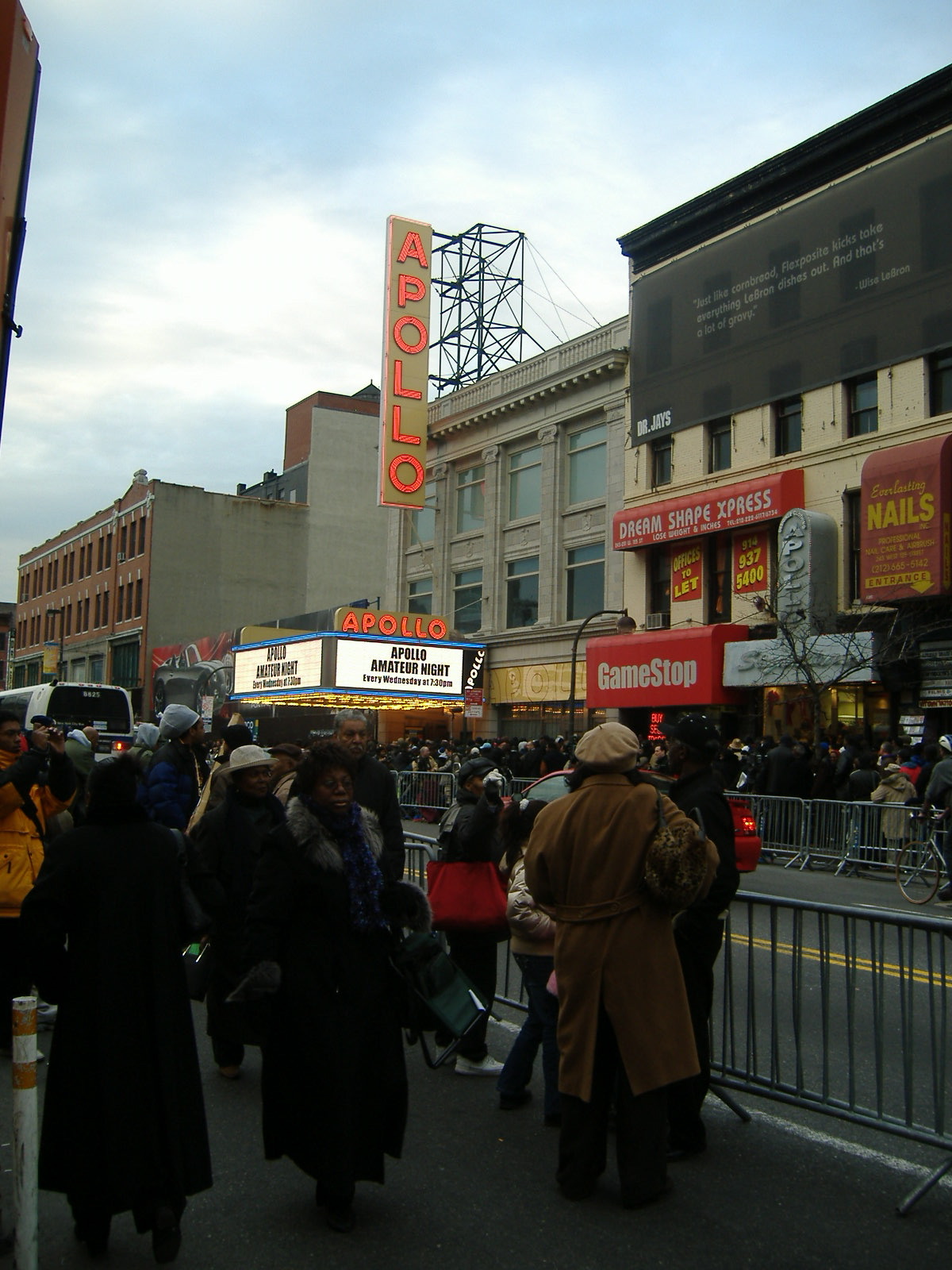 Harlem street scene in 2006 after James Brown passed on.