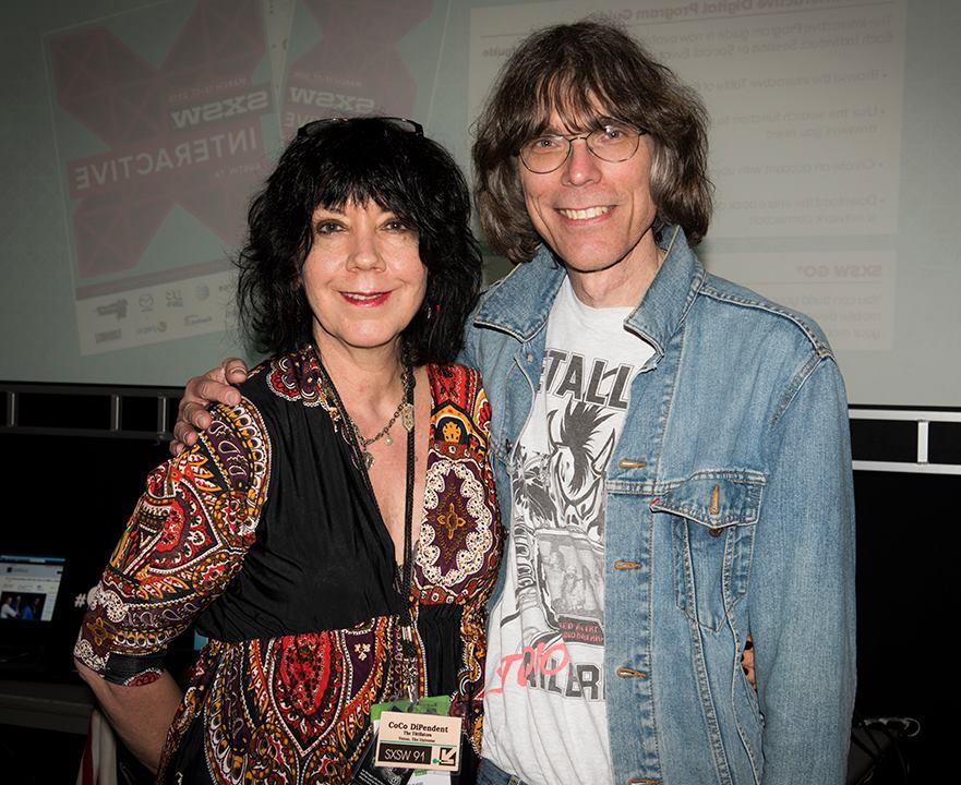  David Fricke and I at SXSW 2015. We were on a Ian ‘Mac’ McLagan panel together.