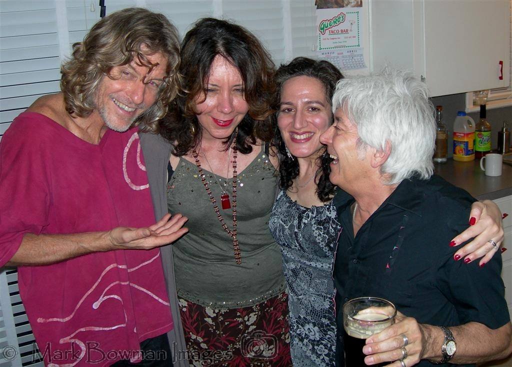 Mark Andes, me, Lynne Rossi and Ian ‘Mac’ McLagan at the after party for Mac’s Spiritual Boy CD release tribue to Ronnie Lane.