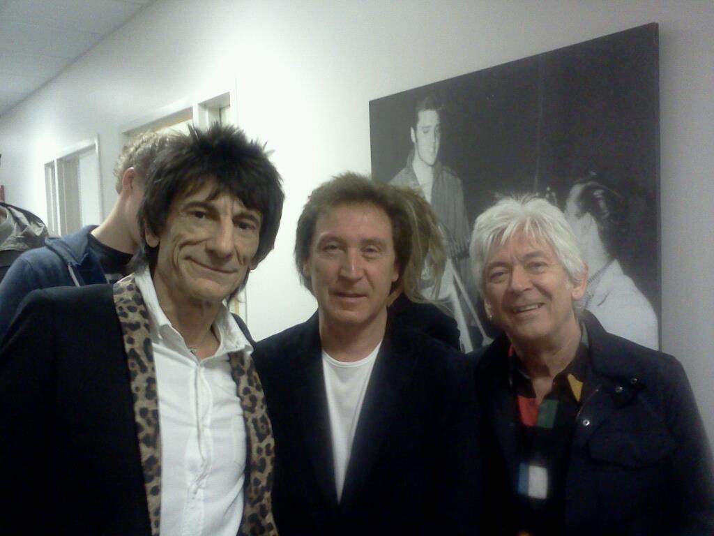 Ronnie Wood, Kenny Jones and Ian ‘Mac’ McLagan in Cleveland, Ohio for their Rock n’ Roll Hall of Fame Induction 2012. 