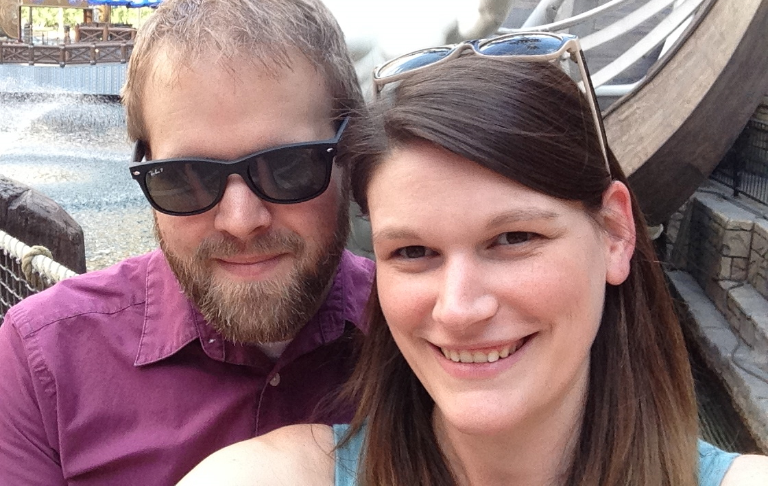 Obligatory Vegas selfie...can you tell how hot it is? We were miserable.