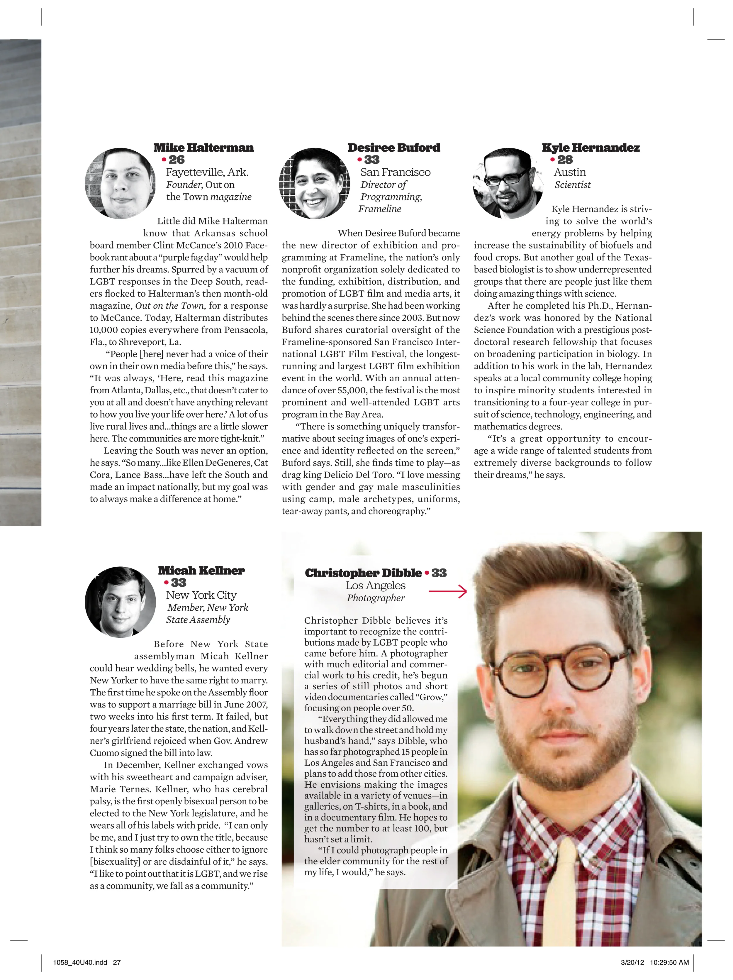 The Advocate Magazine - 40 Under 40