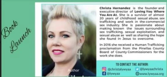 Book Launch: "No Safe Place", Christa Hernandez founder of Loving You Where You Are At