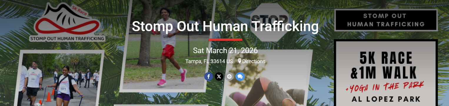 Stop The Movement 3rd Annual Stomp Out Human Trafficking 5K Race and 1 Mile Walk!