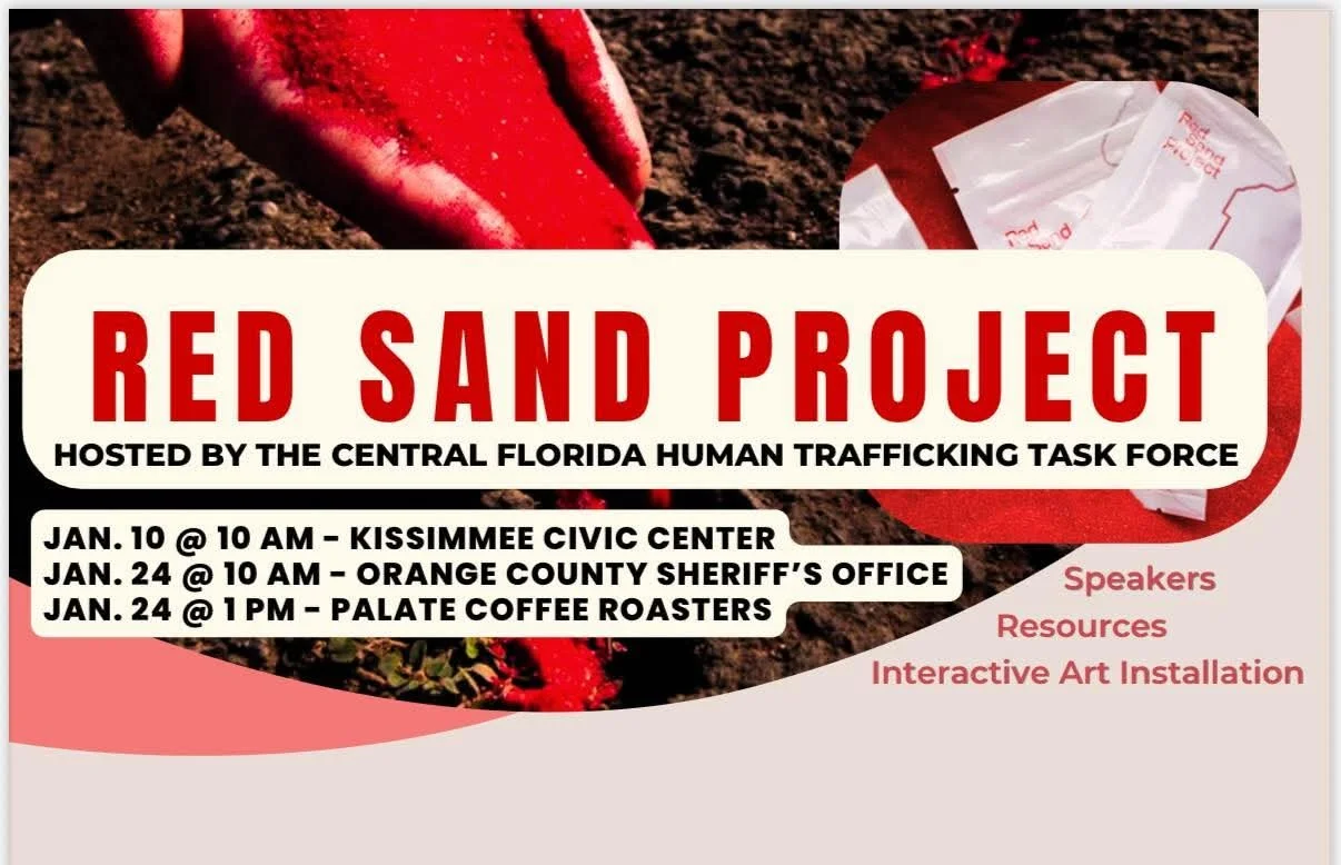 Red Sand Project Jan 10 Osceola (10am) and Jan 24 Orange & Seminole (1pm)