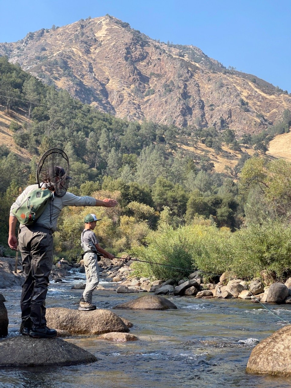 Greg guiding Fly Fishing in El Portal