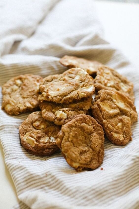 Peanut Butter White Chocolate Chip Cookies, Lark and Linen