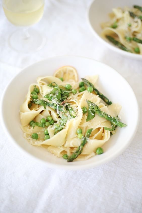 Spring Pasta with Peas and Asparagus