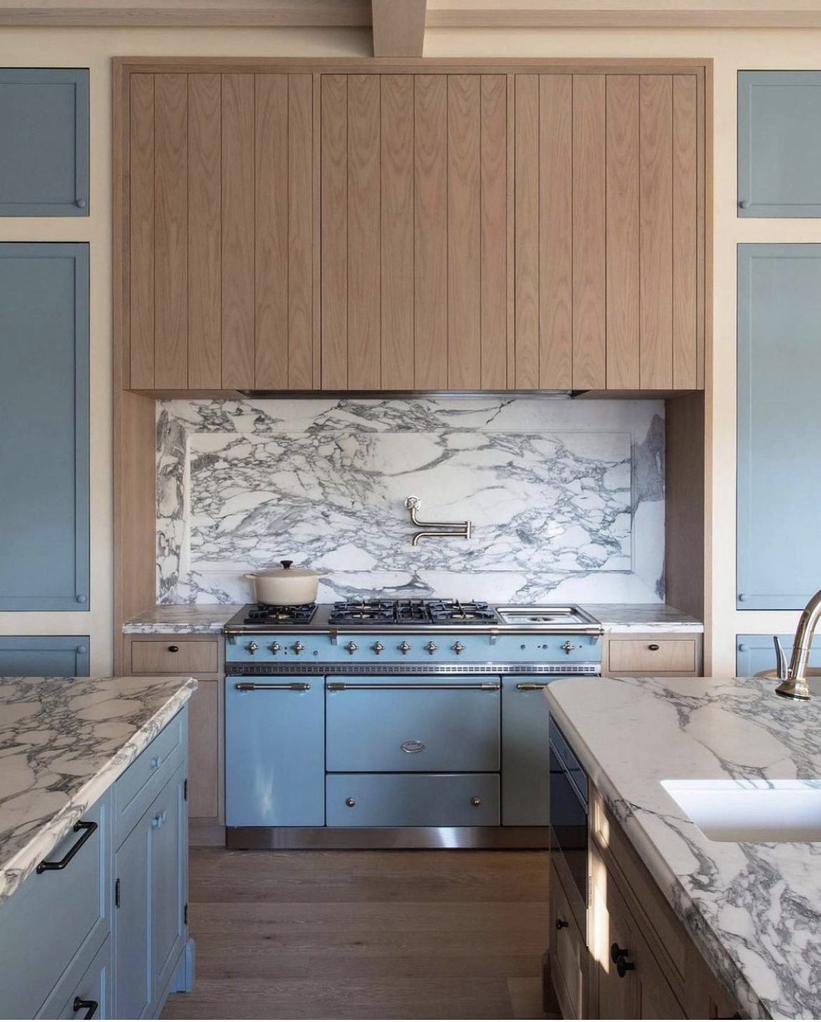Blue and Marble Kitchen