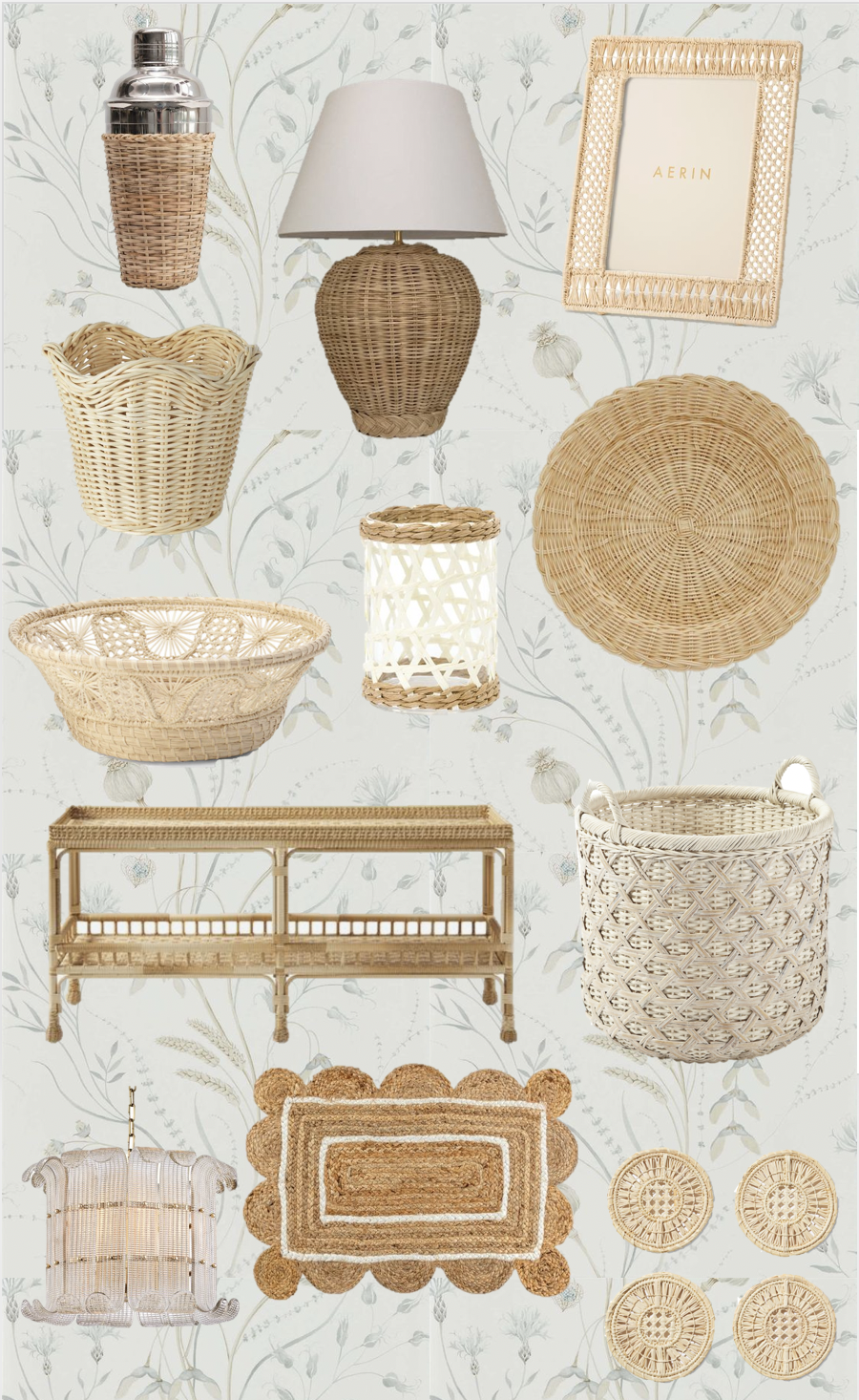 Rattan and Raffia Pieces for the Home