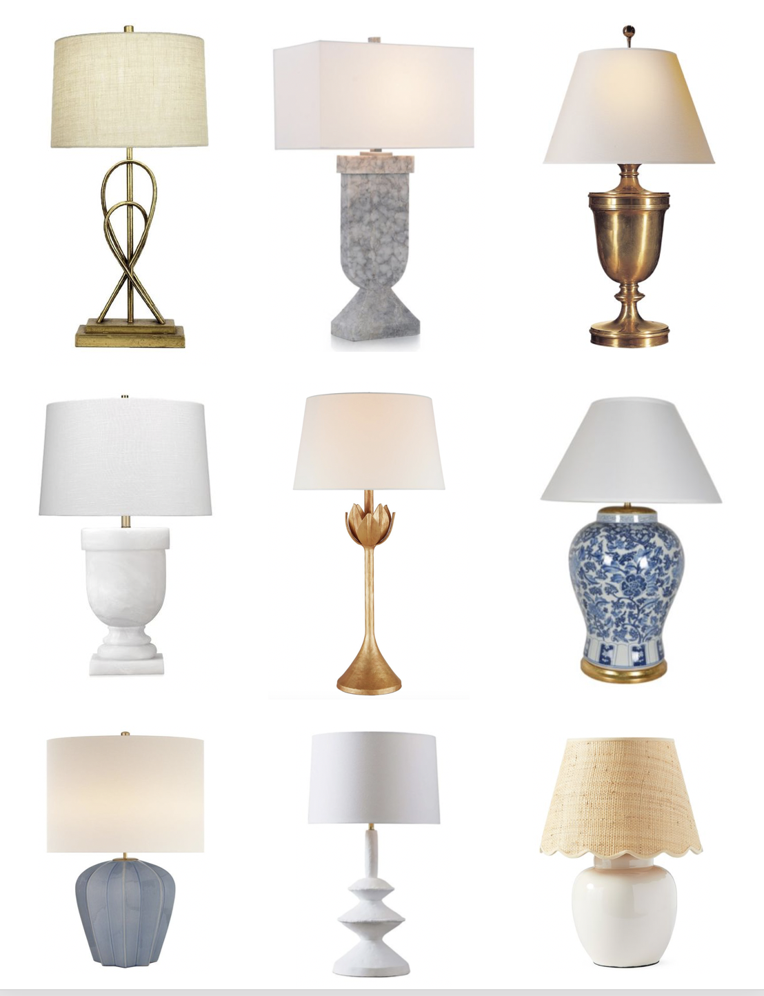 9 Table Lamps I Love