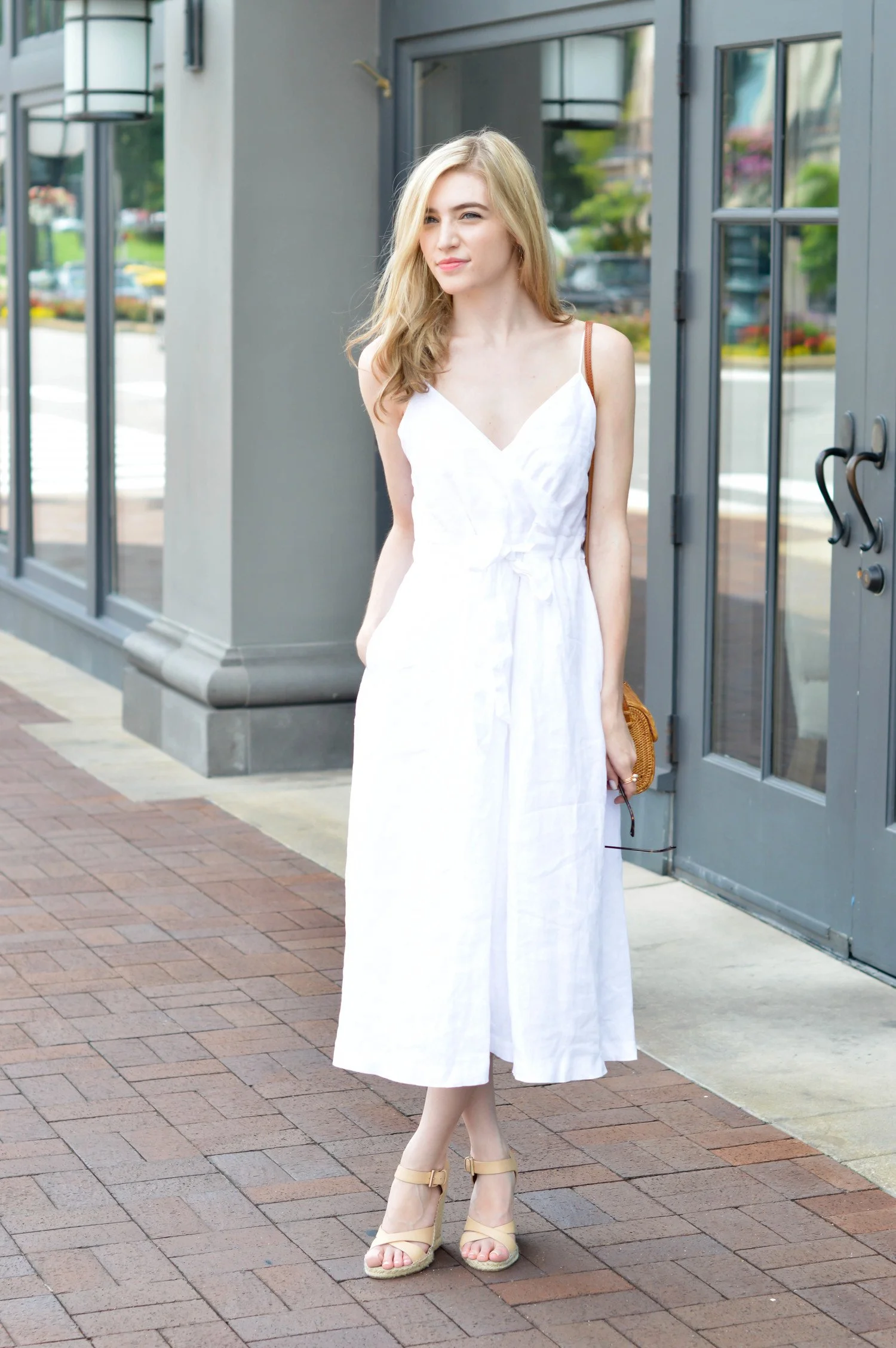 White Linen Dress
