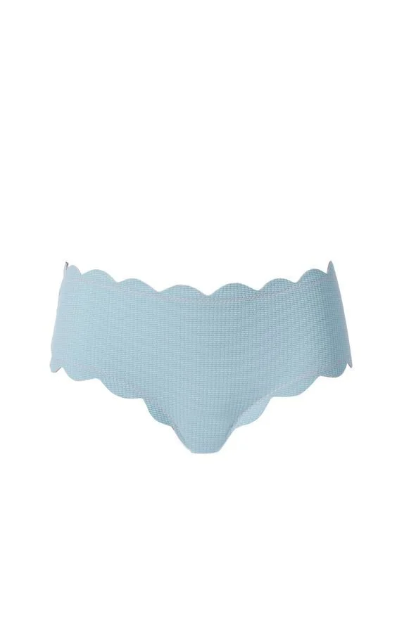 Blue Scalloped Swim Bottom