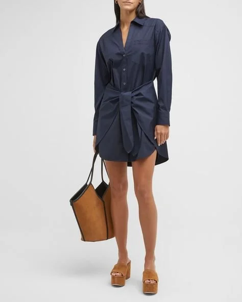 Navy Shirtdress