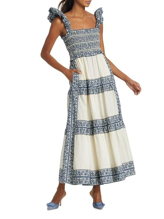 Blue Embroidered Dress