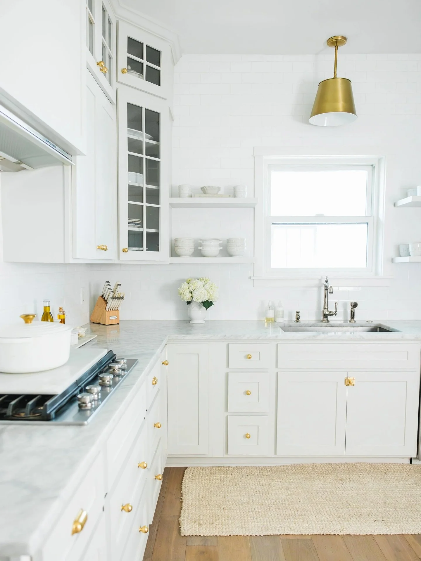 This kitchen didn&rsquo;t start out with much character, but through patience, planning, and countless decisions, it slowly transformed into a space that felt like home. Romantic charm meets timeless simplicity&mdash;fresh finishes, thoughtful detail