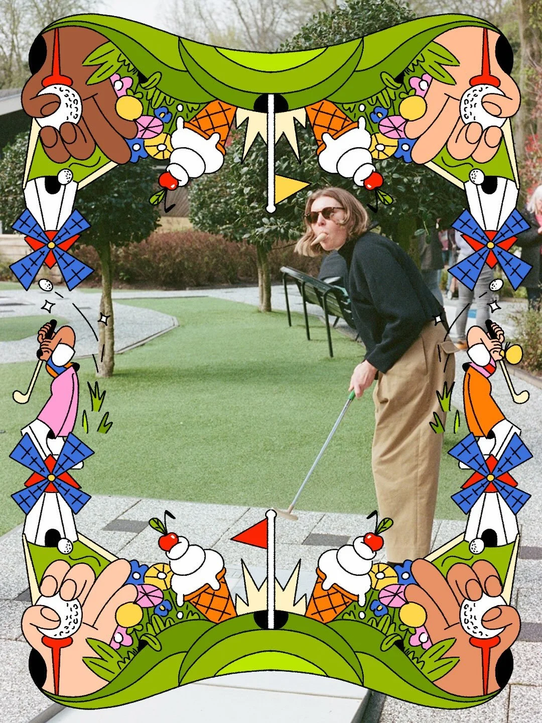 Found an old film roll from a day of mini golf and ice cream with friends ⛳️🍦