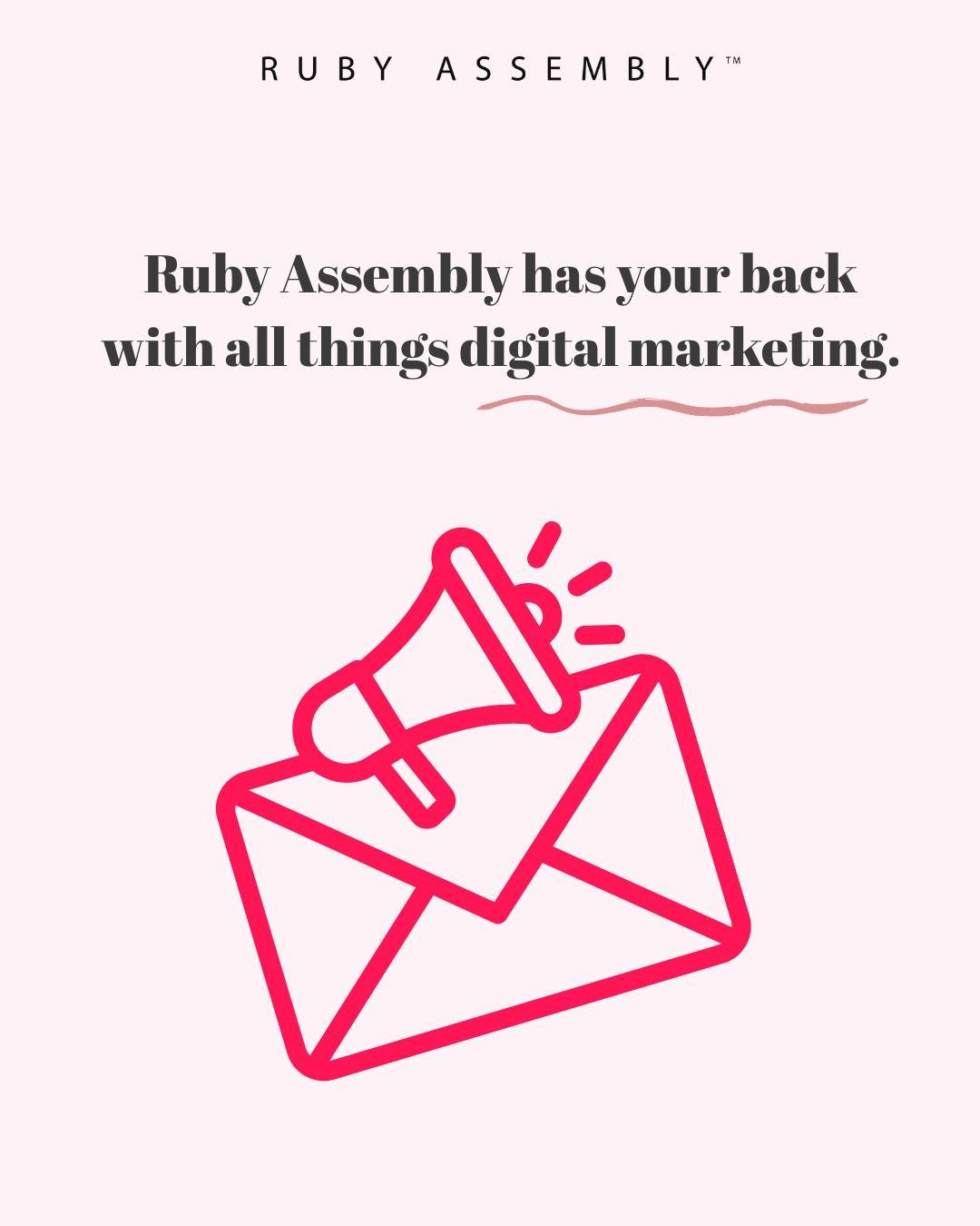 ELEVATE YOUR INFLUENCE: Ruby Assembly are Australia's premier professional services marketers.

And we don't believe in gatekeeping social media knowledge. In a world where strategy is everything, we know how overwhelming it can be to know where to s