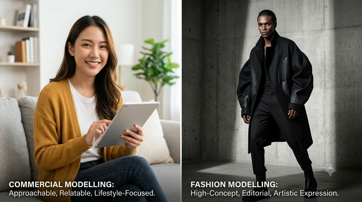 Commercial Modelling vs Fashion Modelling: What's the Difference?