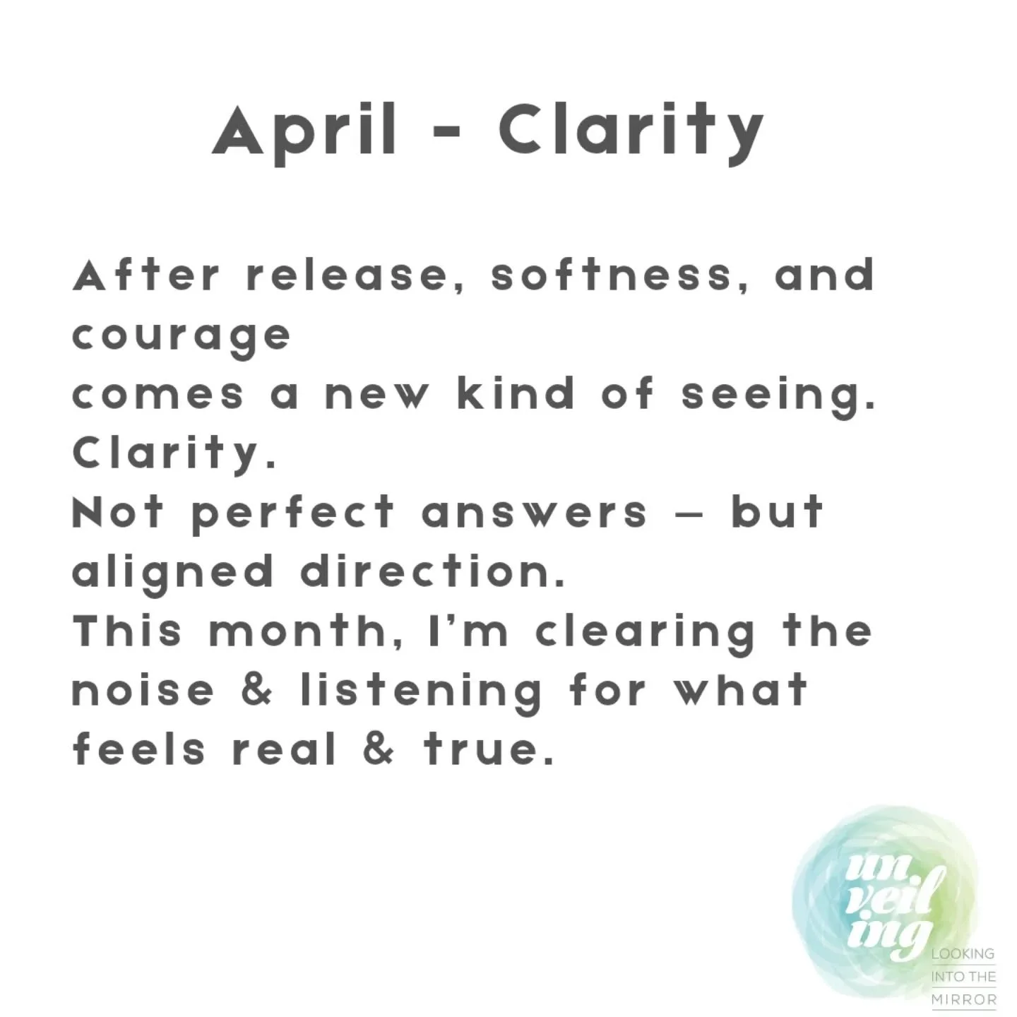 April: The Month of Clarity