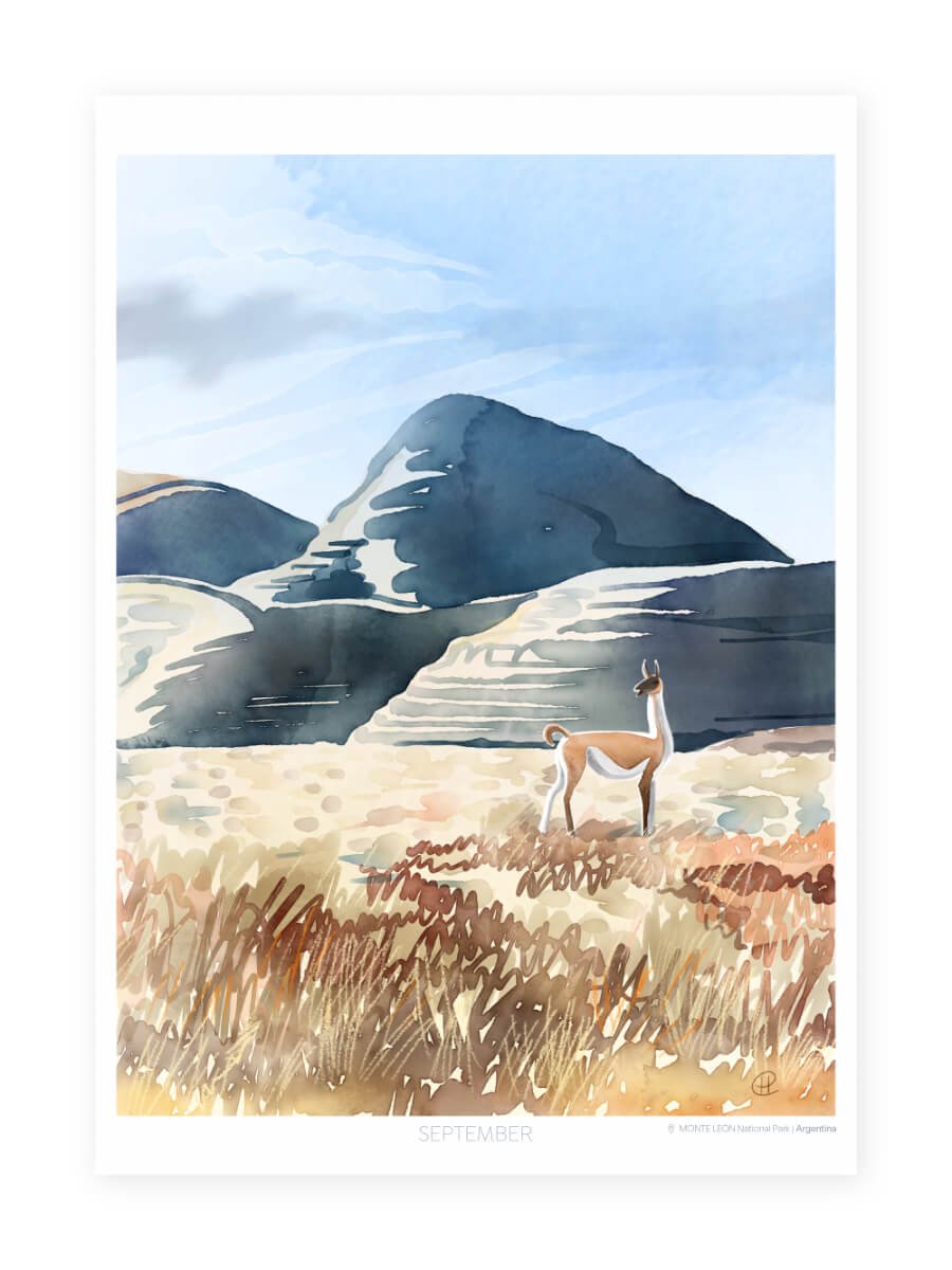 Septemberbild des HOPPIRIGHT-Kalenders "Patagonia in Fall"