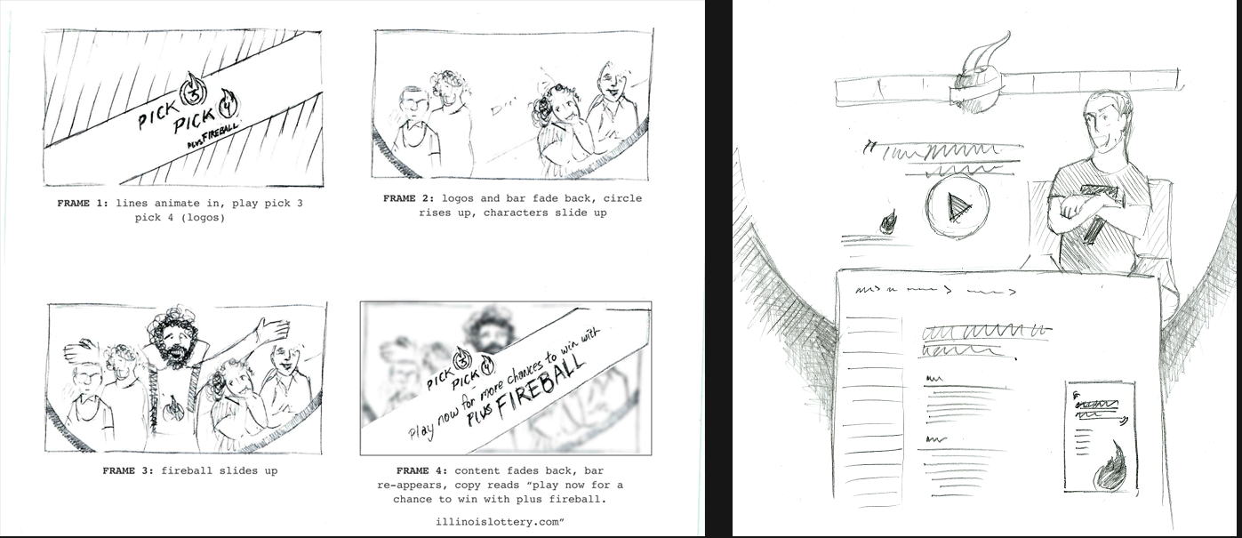 Pick 3/Pick 4 Campaign – Initial conceptual sketches