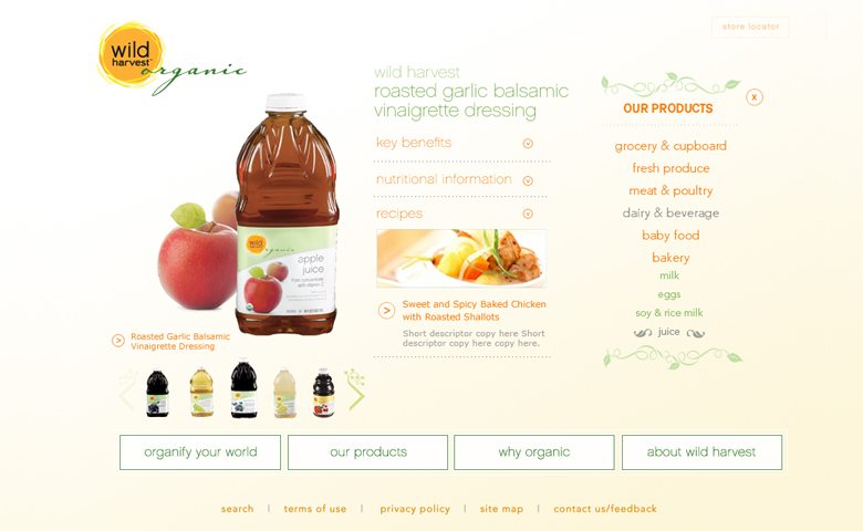 Wild Harvest Organics – Microsite