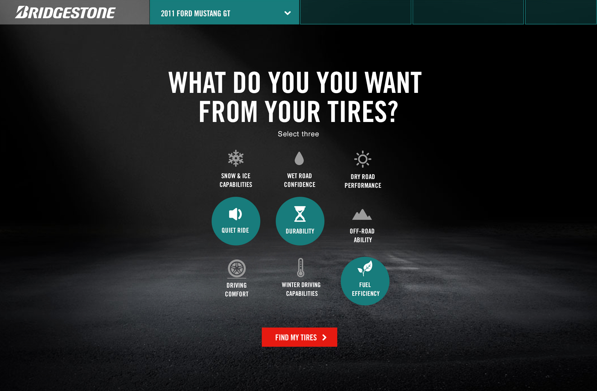 Tire advisor – selection
