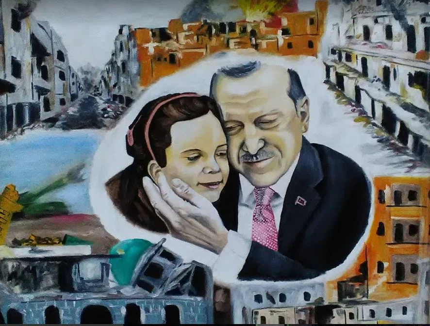 Burada sanırım X-Men'den esinlenilmiş. Milli irade gücü, kızı etraftaki yıkımdan koruyor.