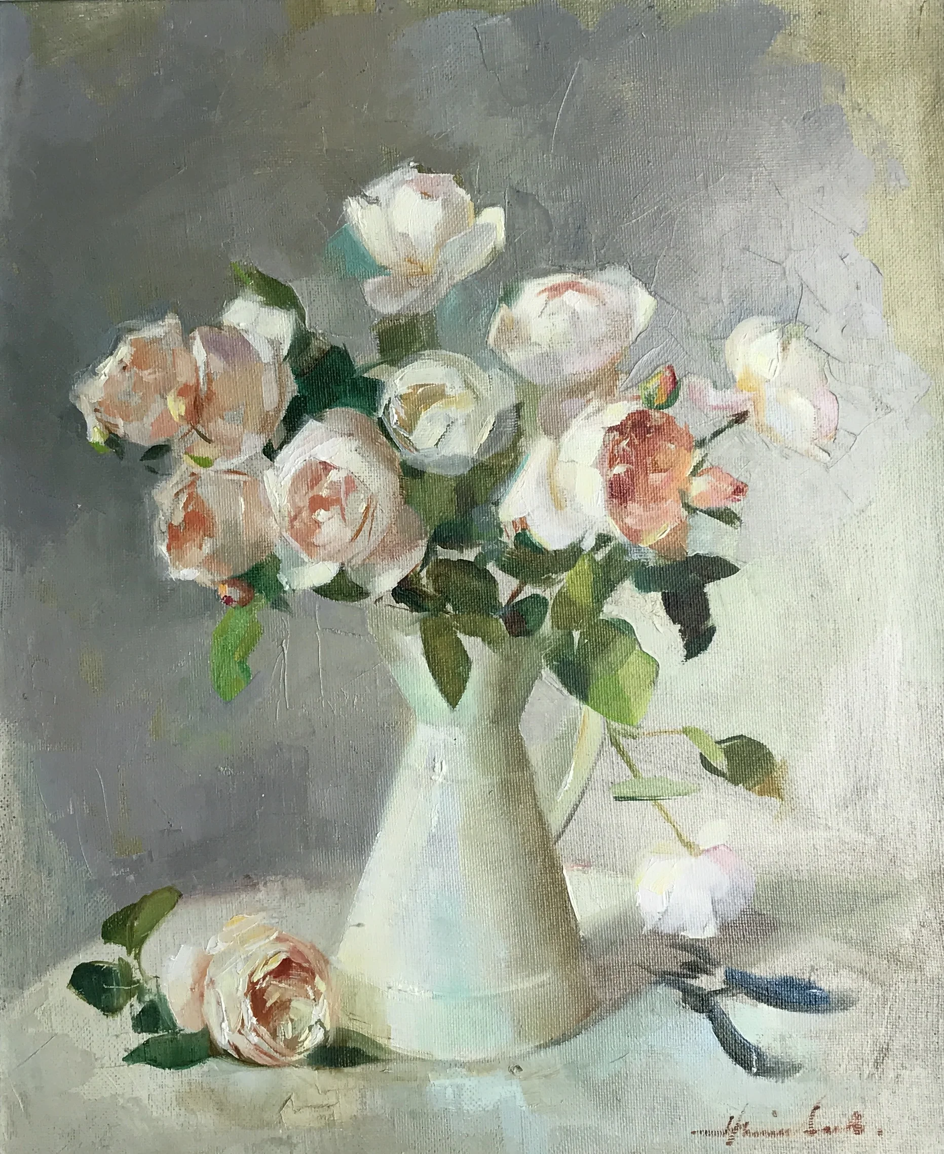 The Garden Table. (FRAMED)