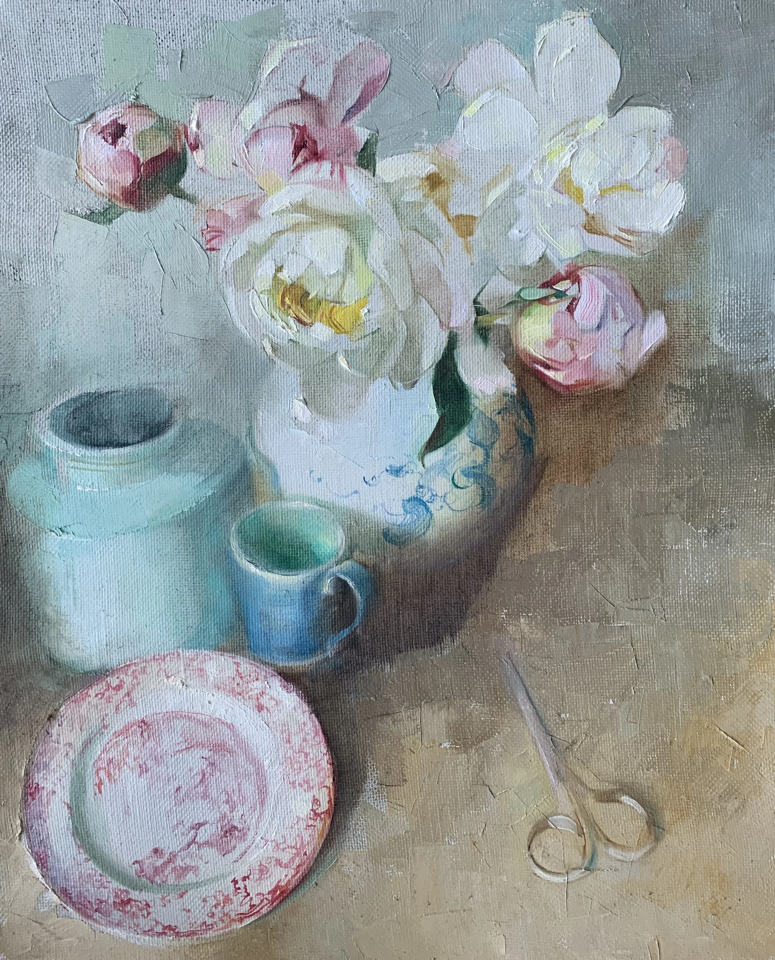 Peonies and Painted China.