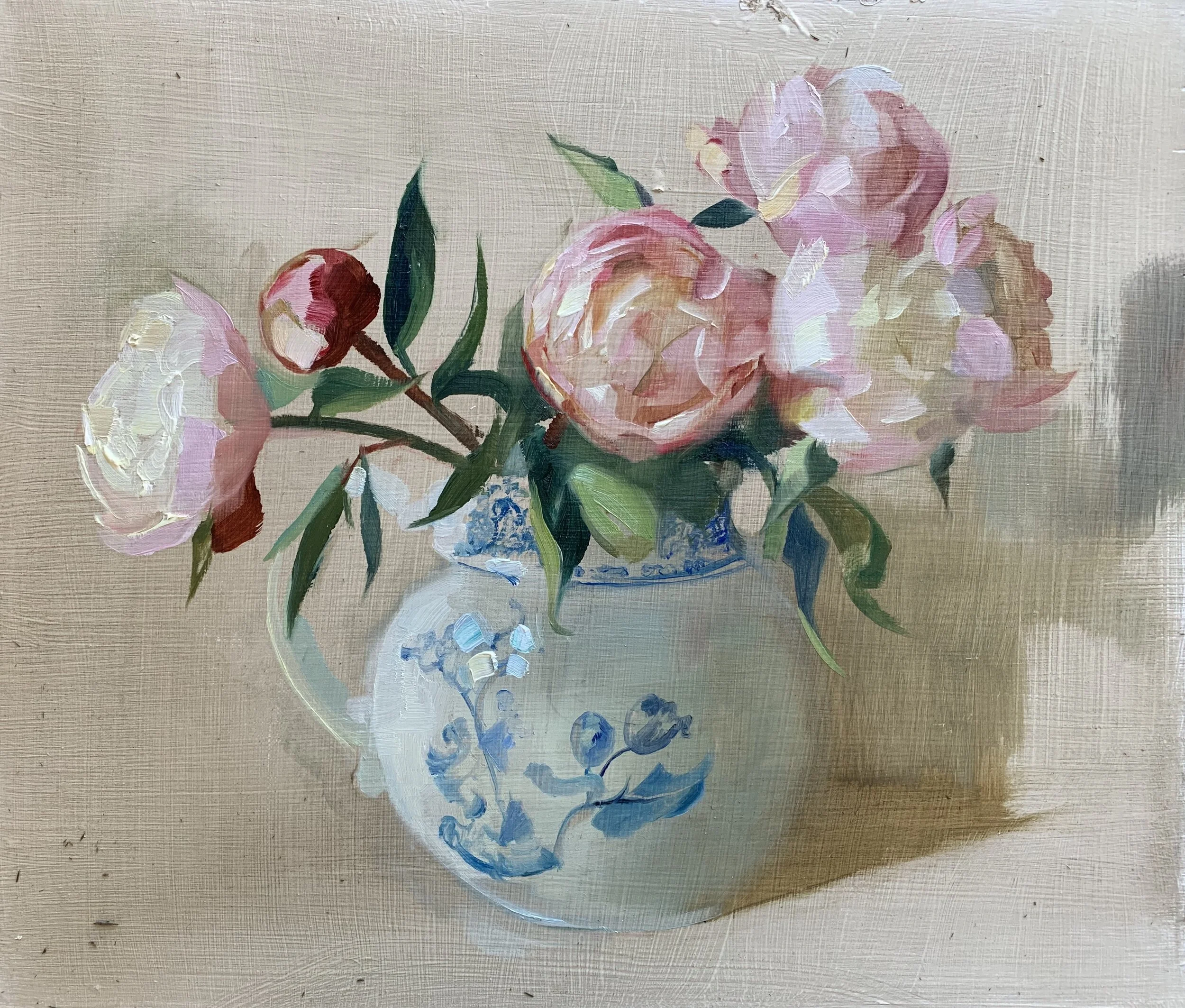 Peonies in the Corner of the Studio.