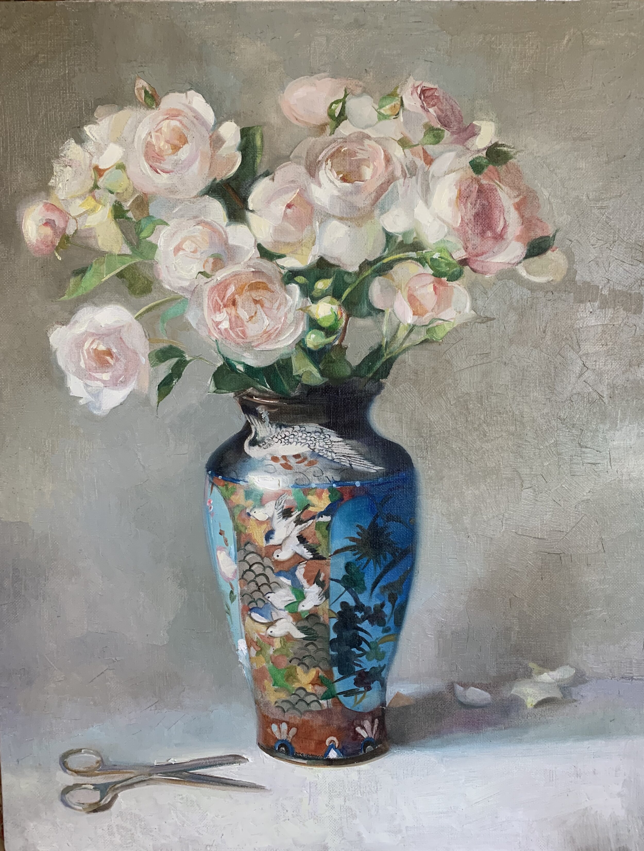 The Japanese Swan Vase and Scissors.