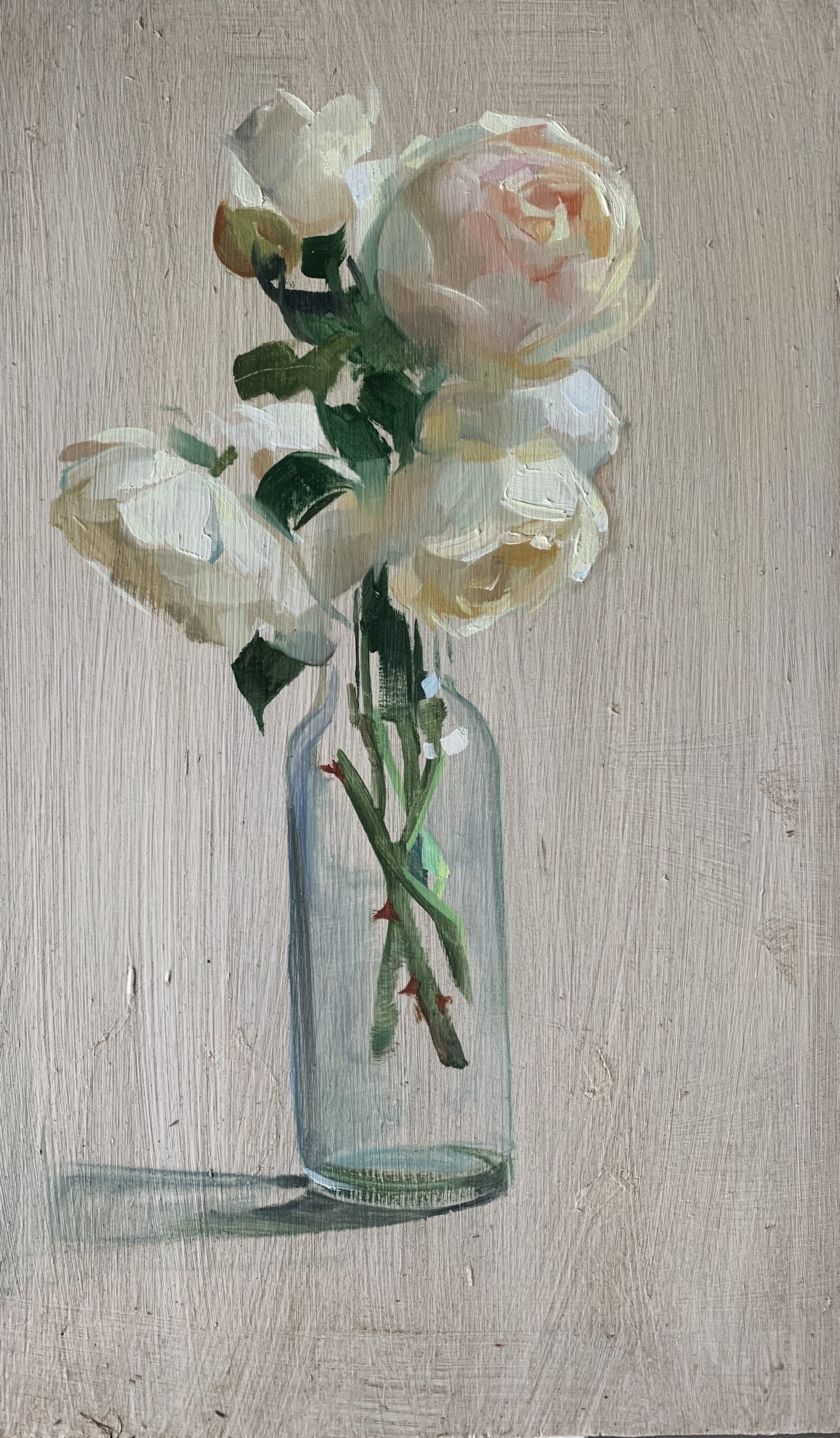 Second Rose Suspended in the Bottle.