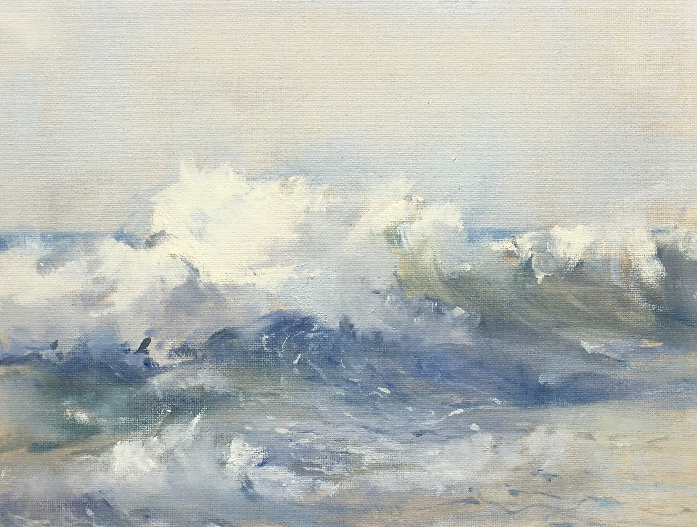 A frothy tumble of a wave