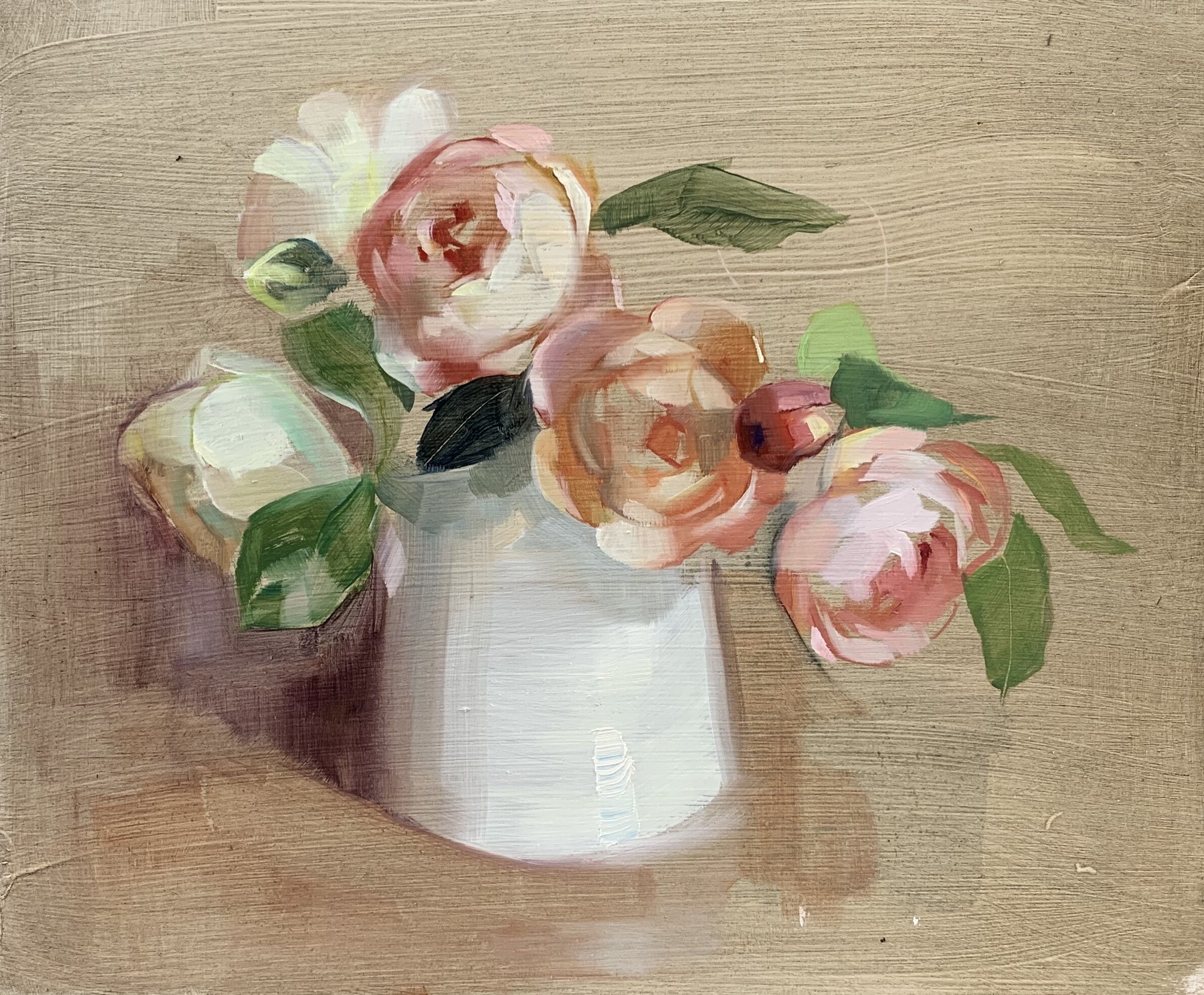 First of Roses in a Dark Corner Study