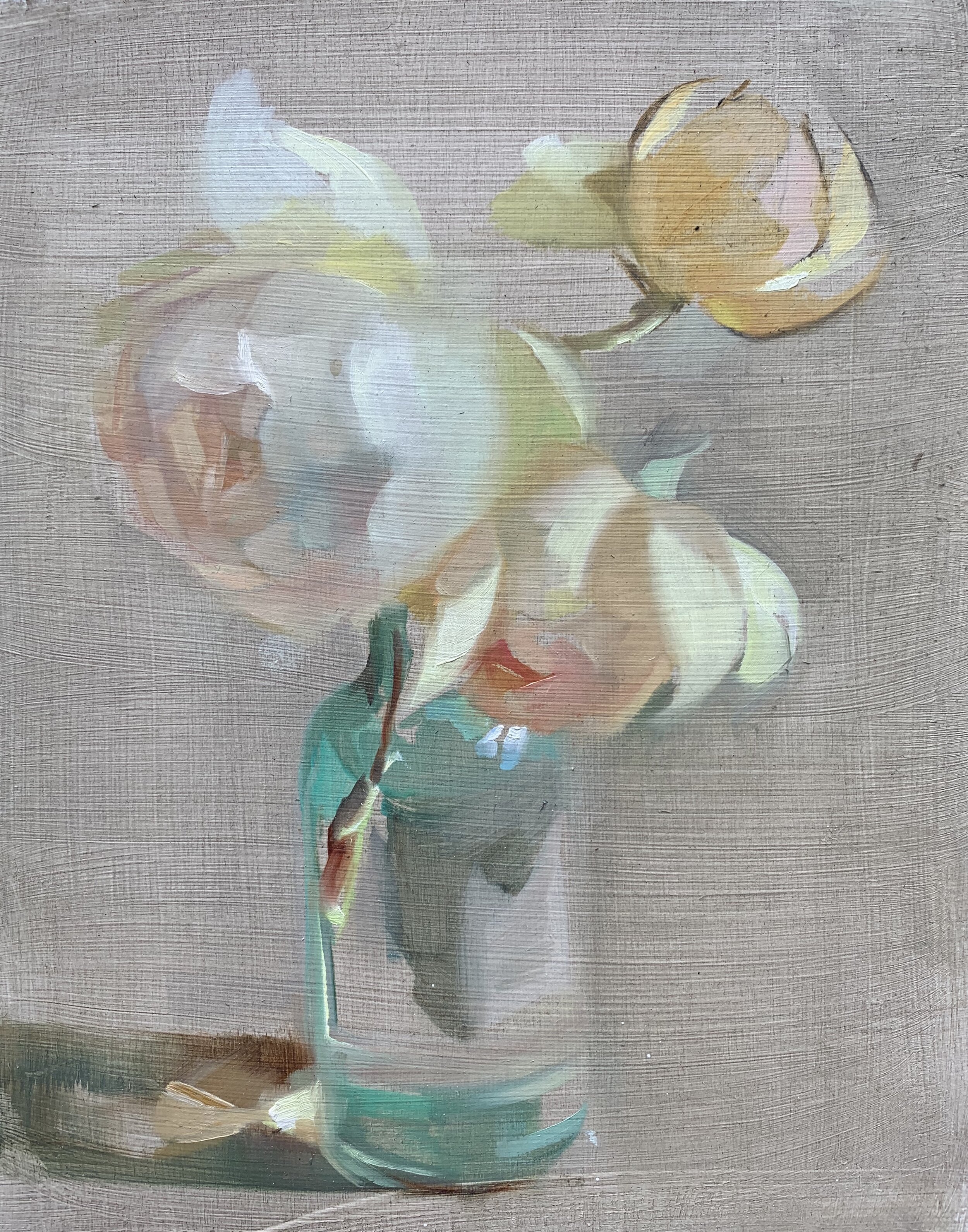 Roses in a Small Bottle.