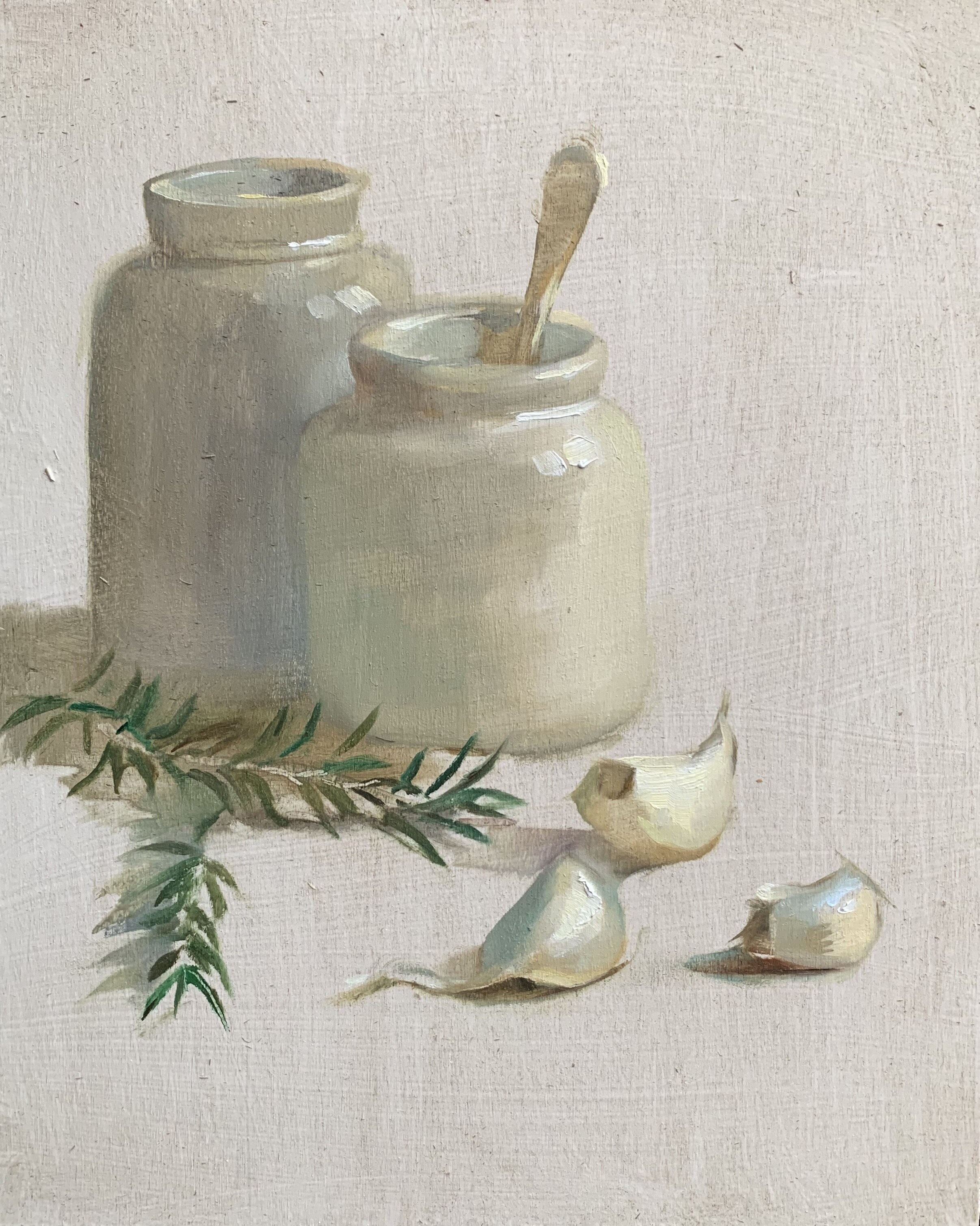 The Two Pots Standing Together.