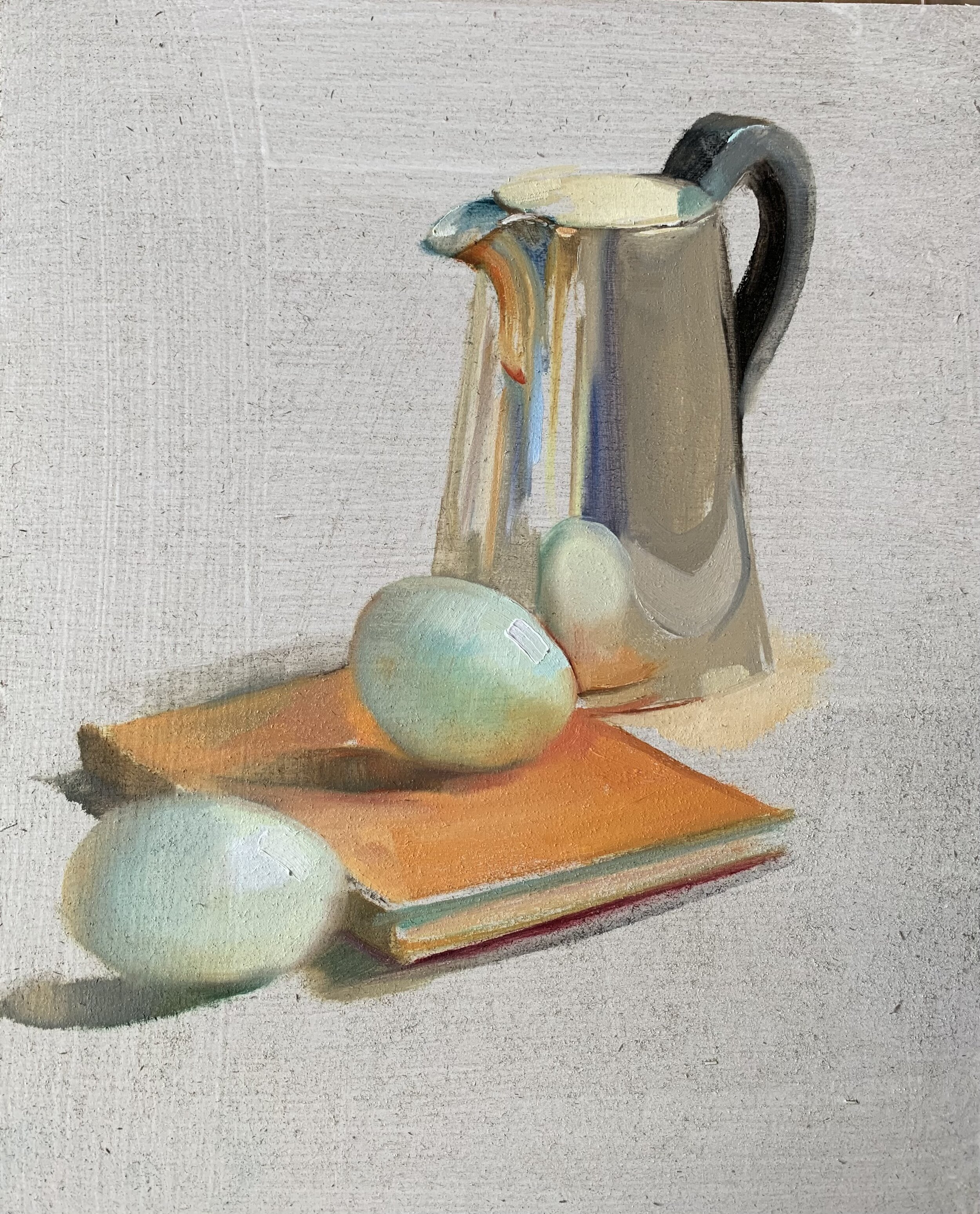 Orange Reflected in Silver.