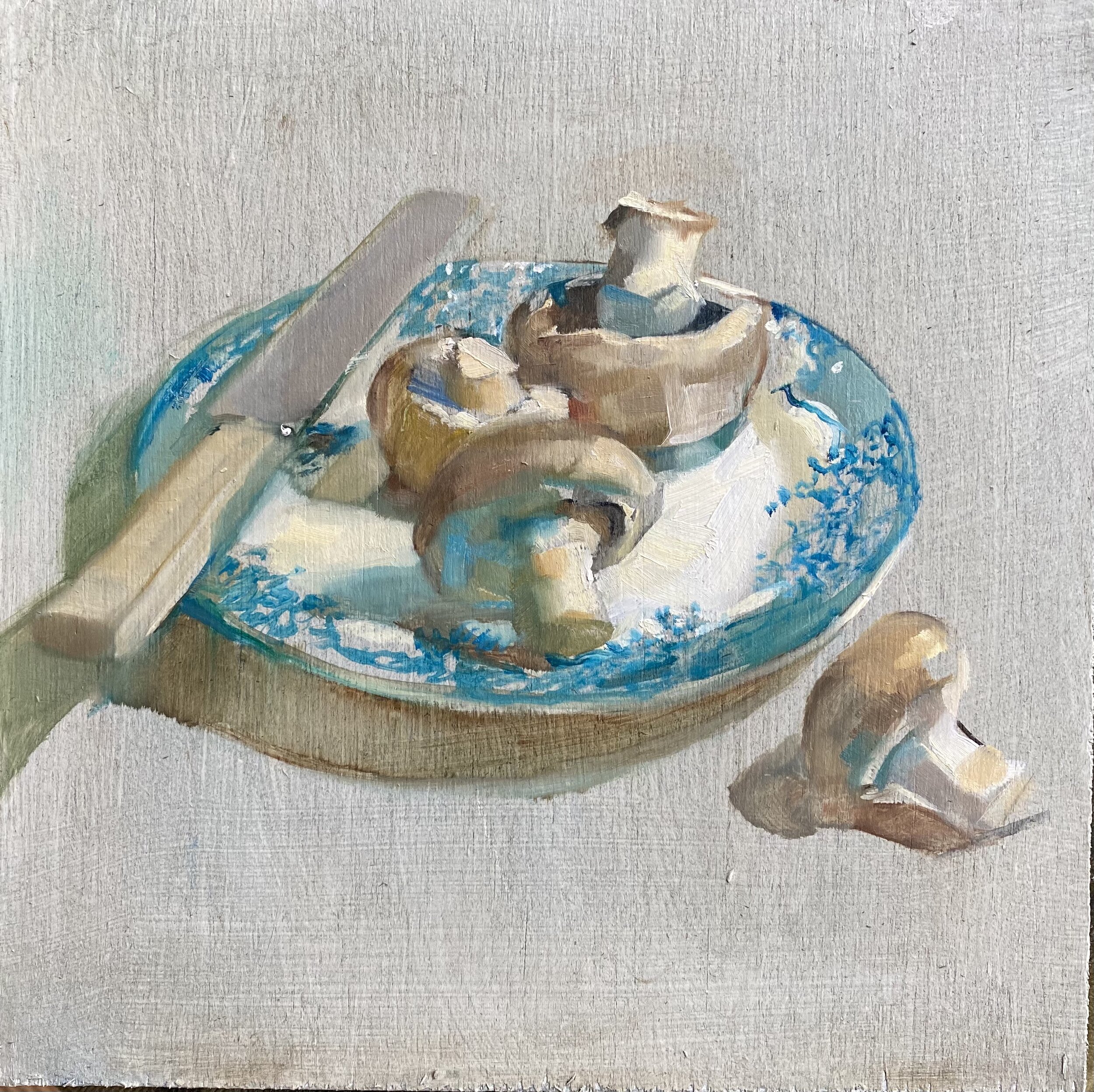 Mushrooms under Warm Light.