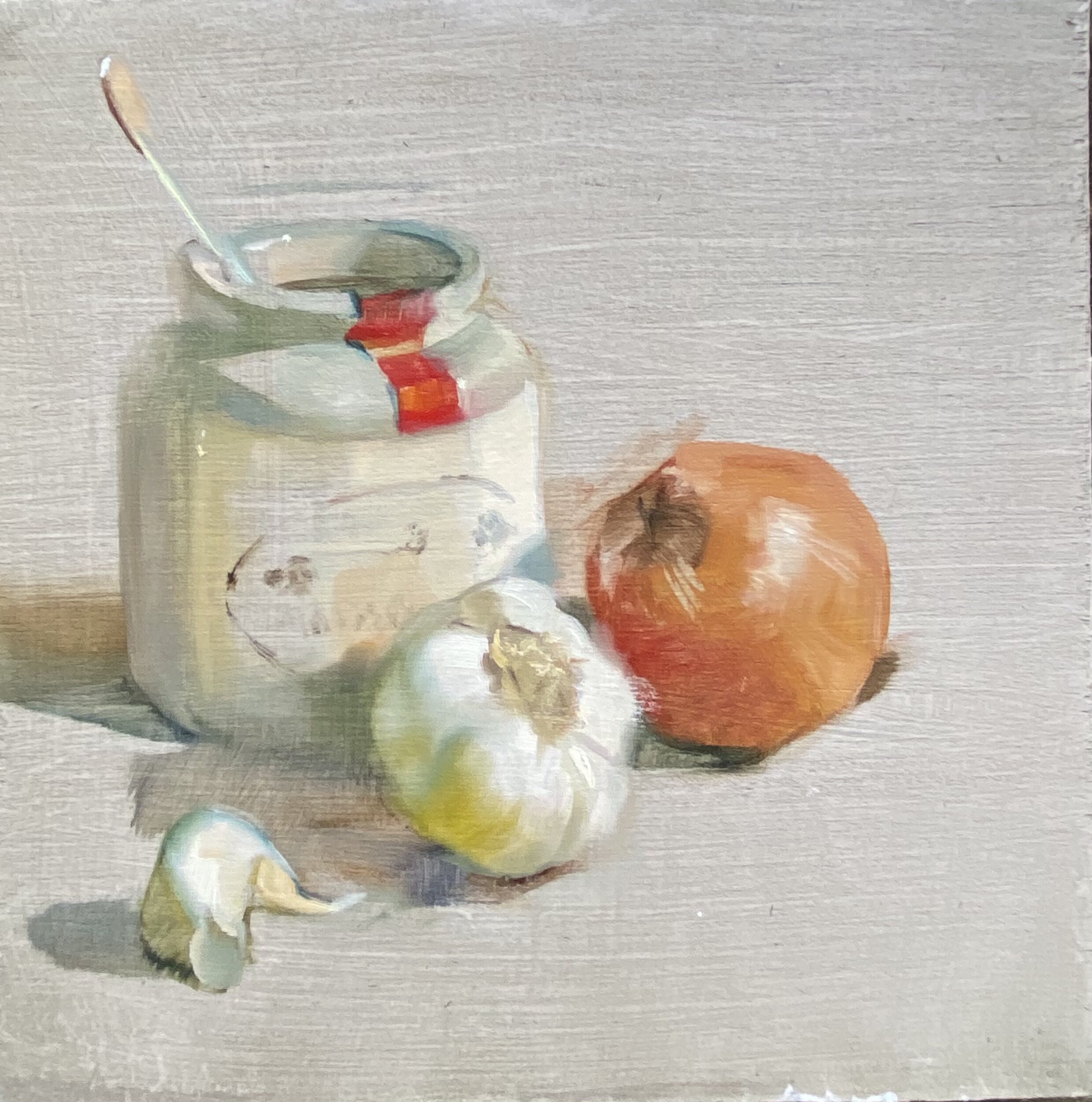 The Mustard Pot with Garlic and Onion.