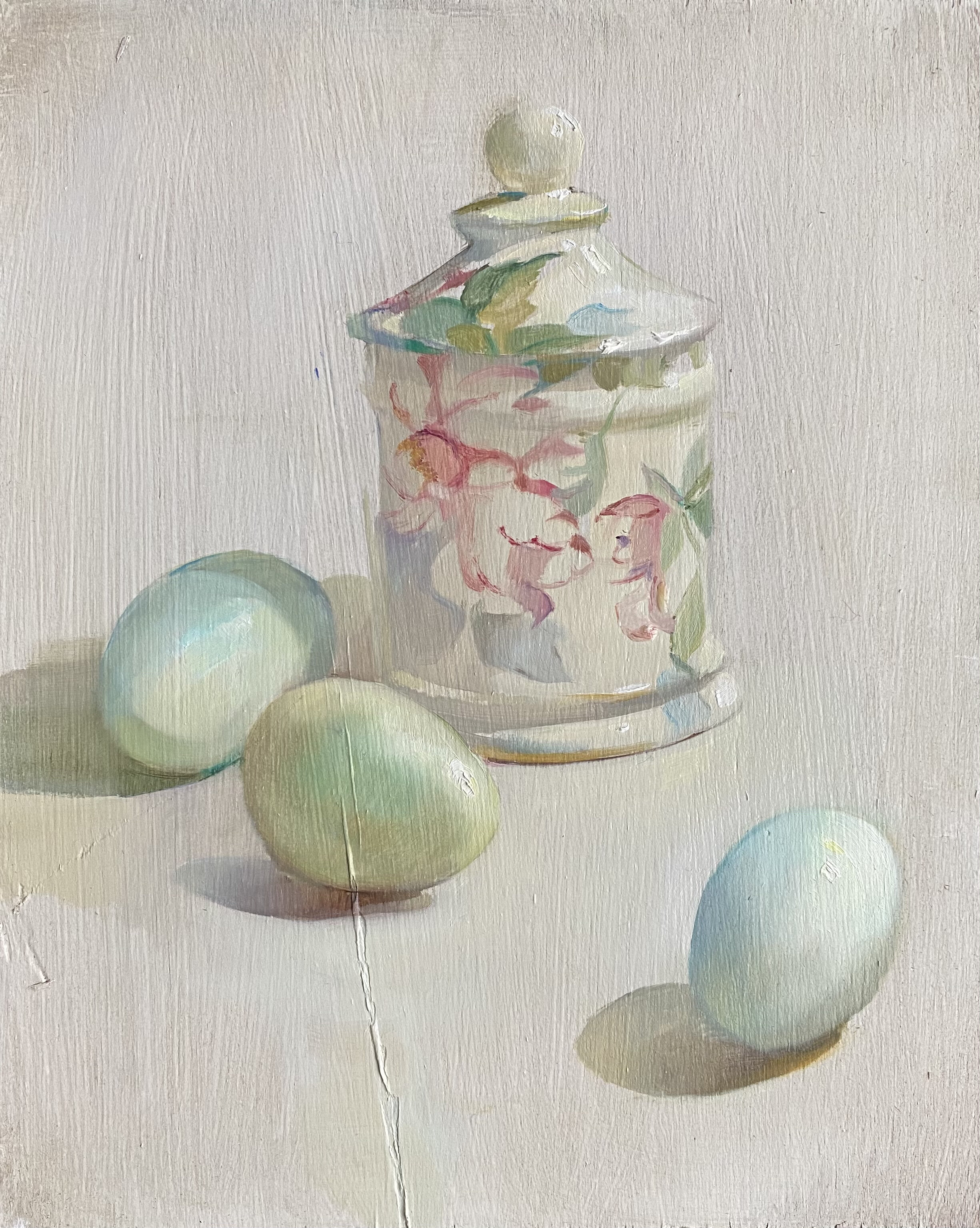 Eggs and Painted Jar (Artist Support Pledge)