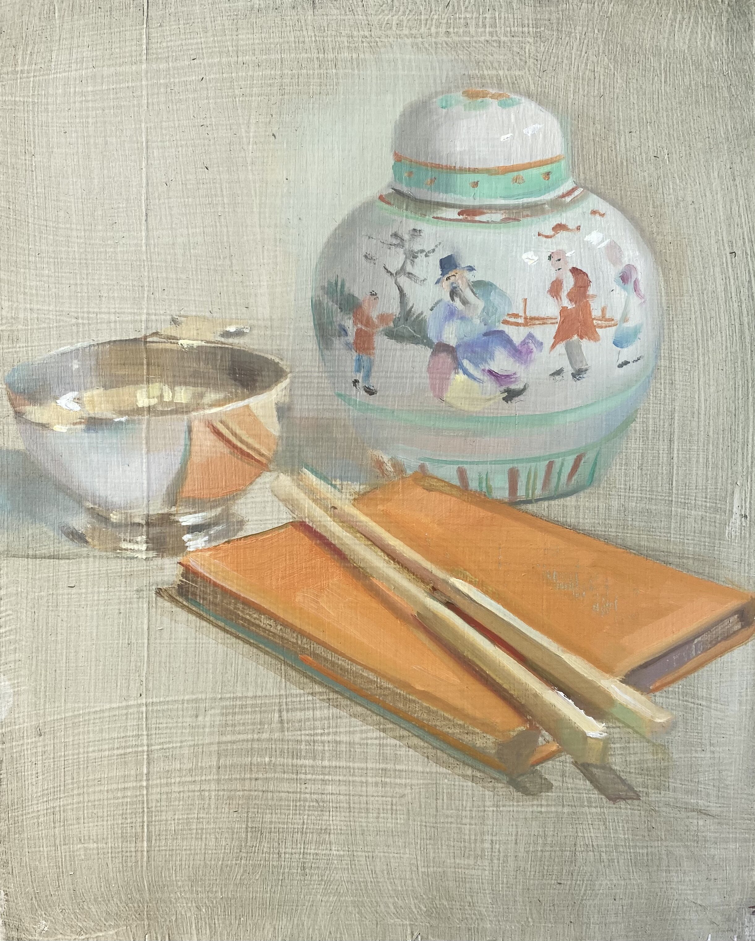 The Chinese Pot and Chop Stickes. (Artist Support Pledge)