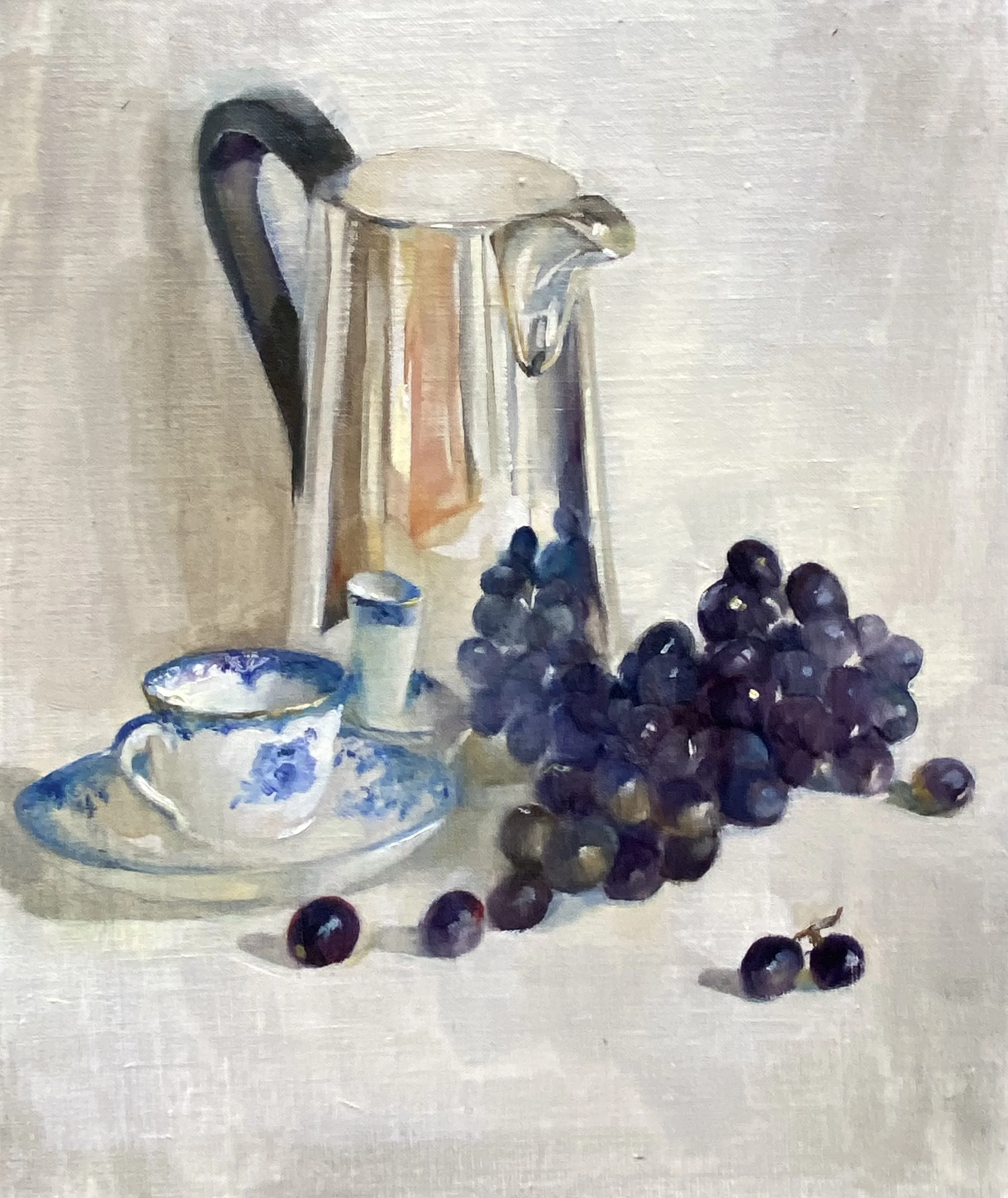 Grapes and Tea in Silver.