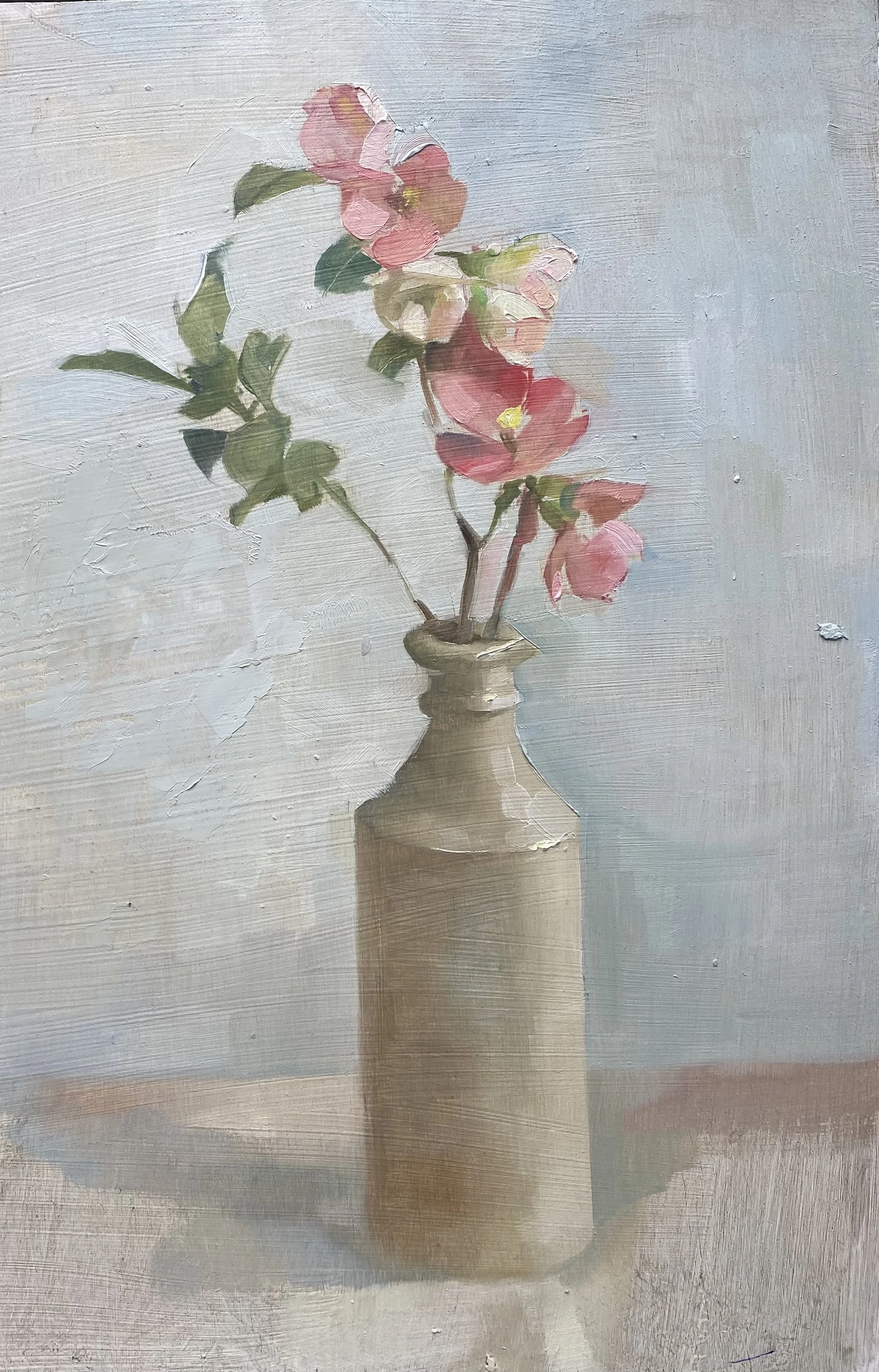 Quince Blossom in the Earthenware Vase.