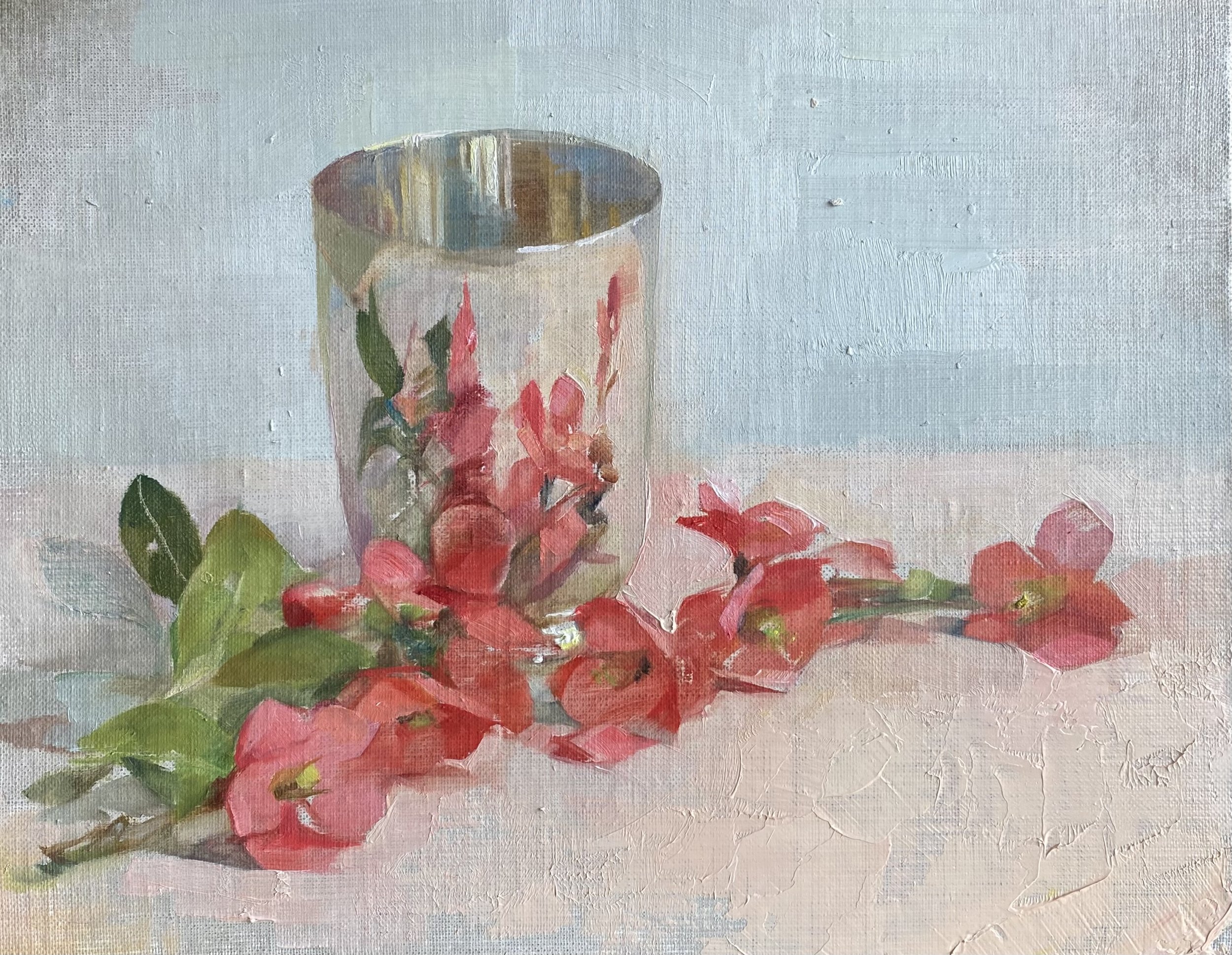 Blossom Reflected in Silver.