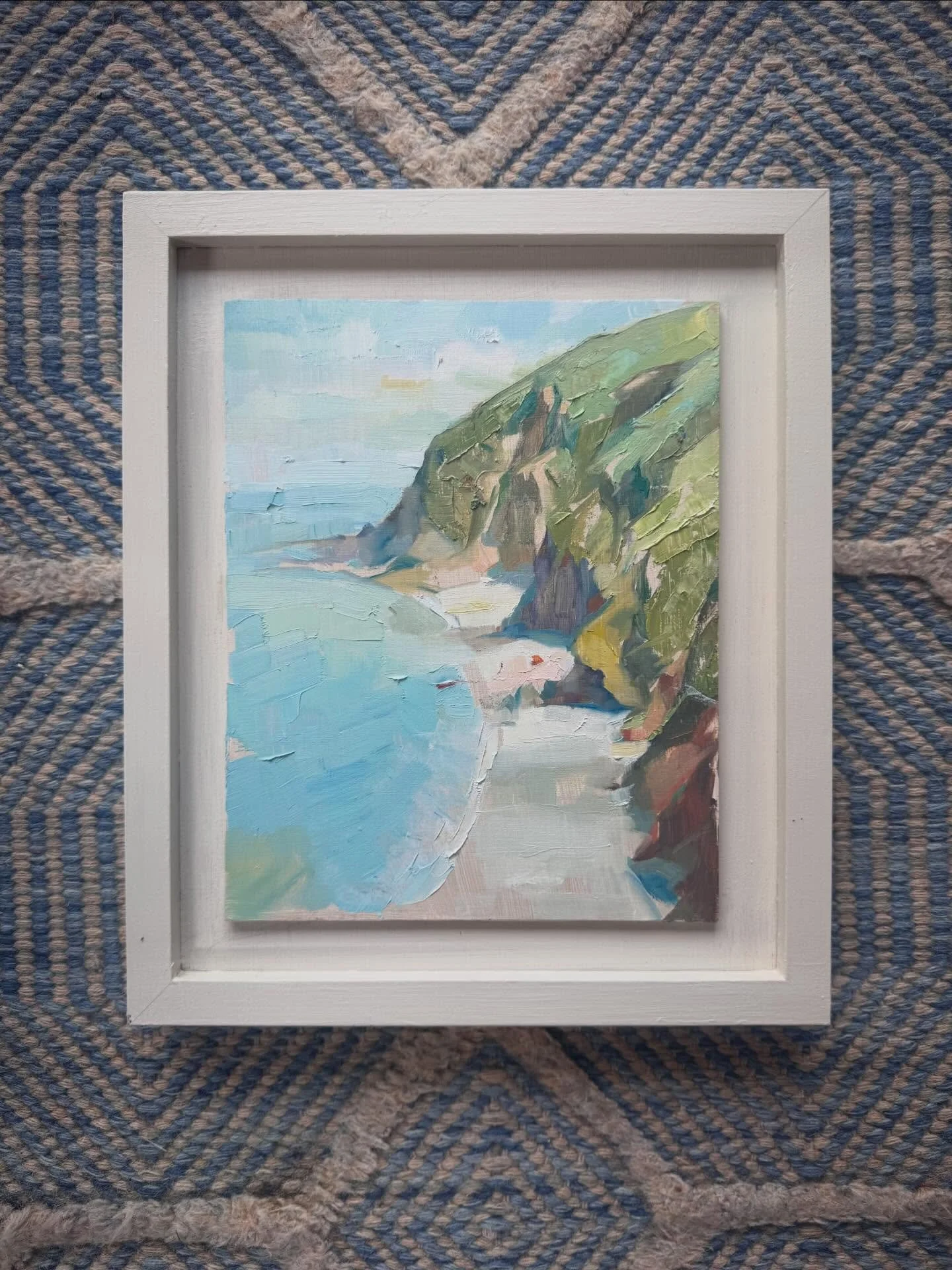 A Study for the final painting of a Landing for Lunch by Harriet.

Available.
Oil on Panel, framed.
8x10 inches. (11x13 inches in frame.)
Link in Bio.

#beachscape #originaloilpainting #artforsale #affordableart #artcollector