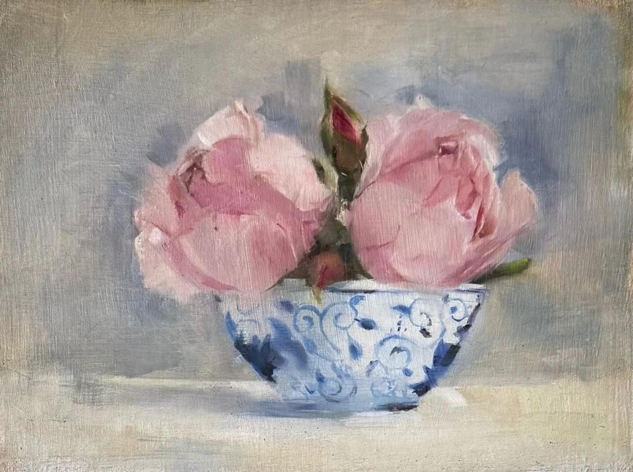 First Picked by Jeffy. 

Available.
 &ldquo;The first two from my Generous Gardener Rose - 
A study of the delicate balance between detail big brush work.&ldquo; 

Oil on Canvas Board 
9.5 x 7 inches board size 
Link in bio or DM to purchase.

#rosep