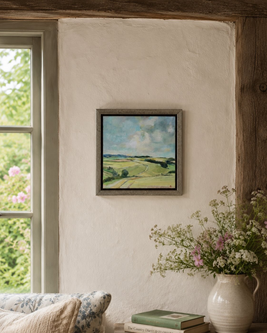 Changing Weather by Harriet.

Available.
Oil on Panel, framed in silver box frame.
9.5x9.5 inches. (11x11 in frame)
Link in Bio or comment below.

#landscapeoilpainting #presentideas #englishlandscapes #artcollector #buyart