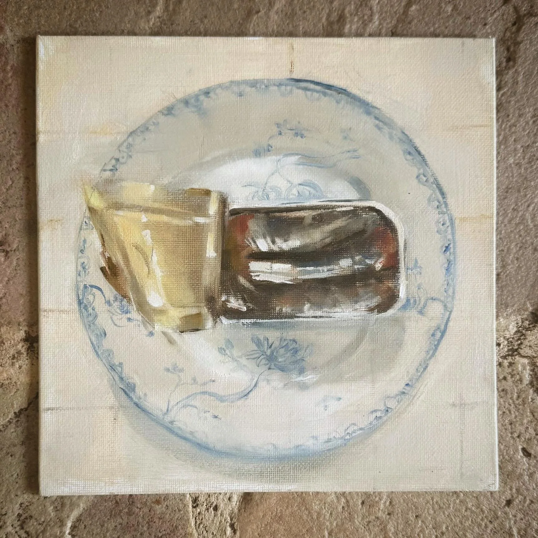 Lunch on my Favourite French Plate by Jeffy.

Available.
Oil on Canvas Board.
8x8 inches.
link in Bio.

#sardinepainting #kitchenpainting #originaoilpainting #giftideas #kitchenart